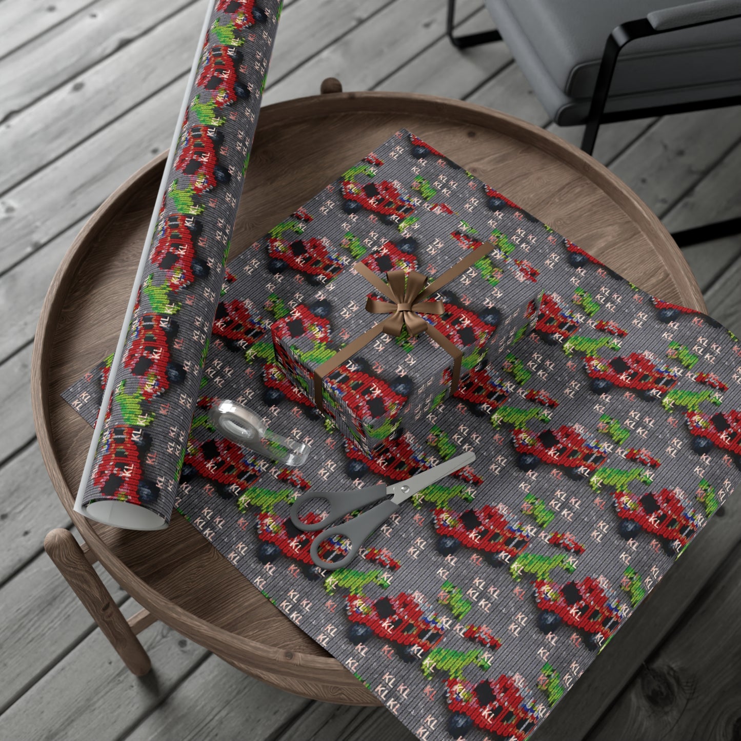 Dino Truck - Gift Wrap Papers