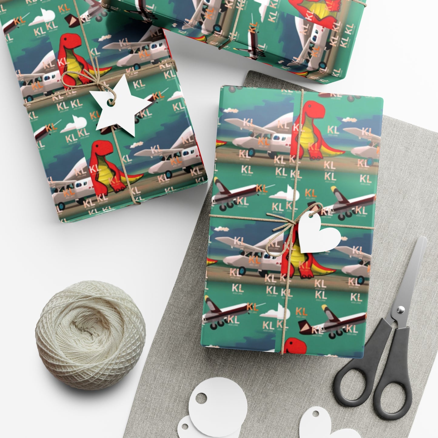 Dino Plane - Gift Wrap Papers