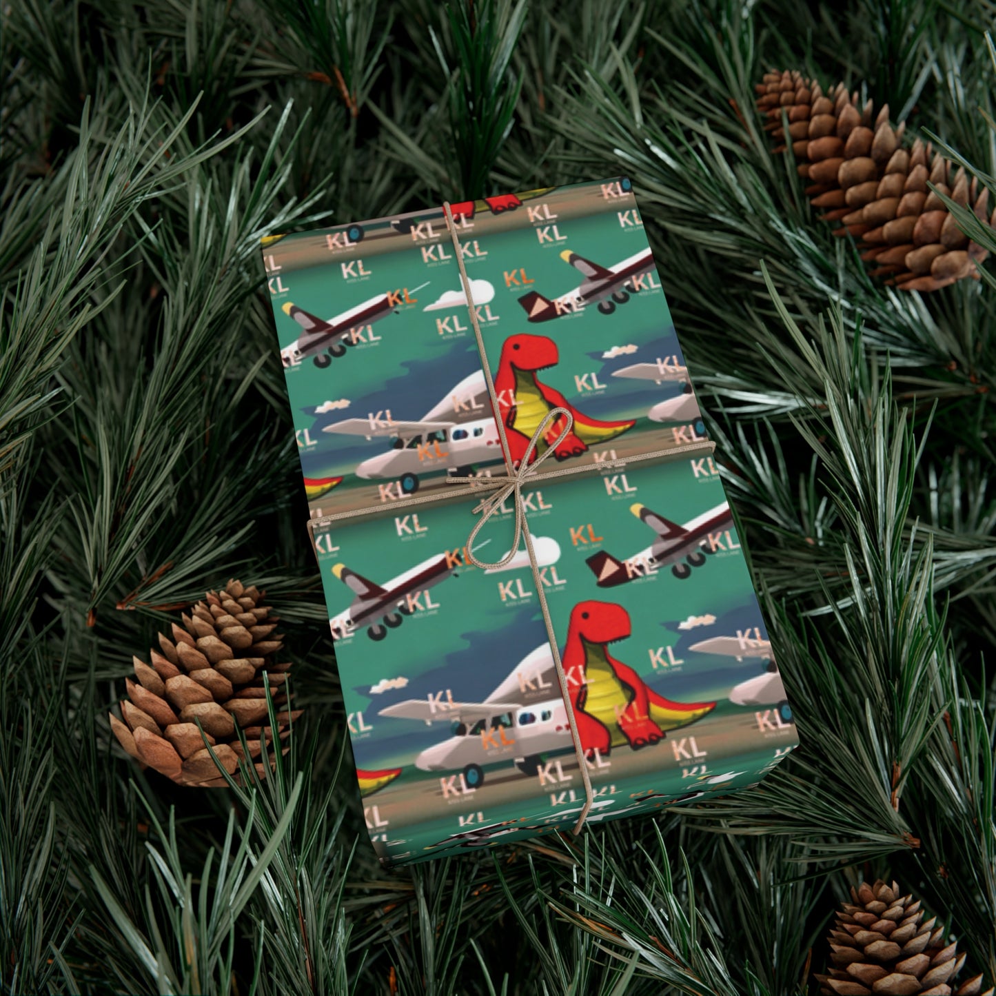 Dino Plane - Gift Wrap Papers