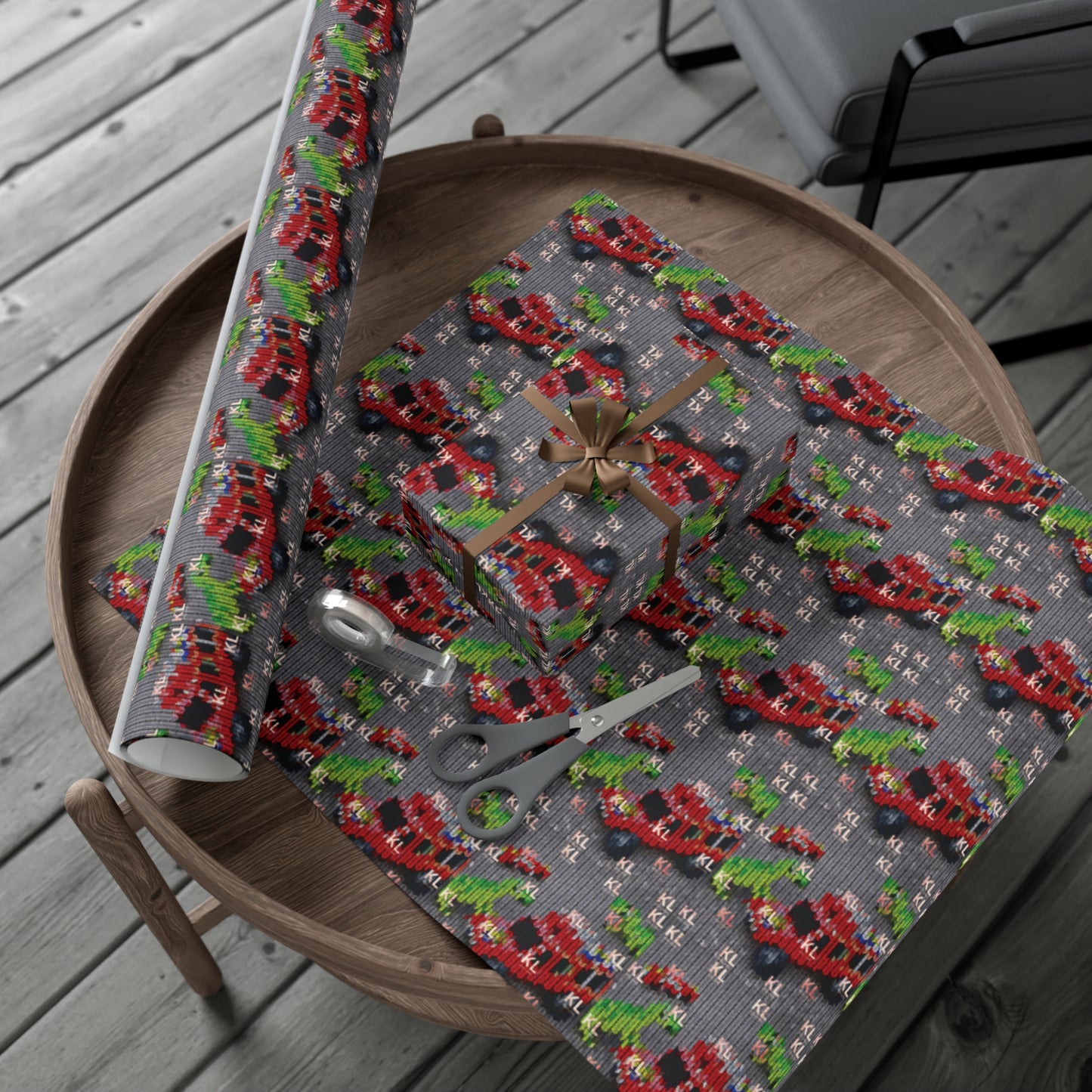 Dino Truck - Gift Wrap Papers