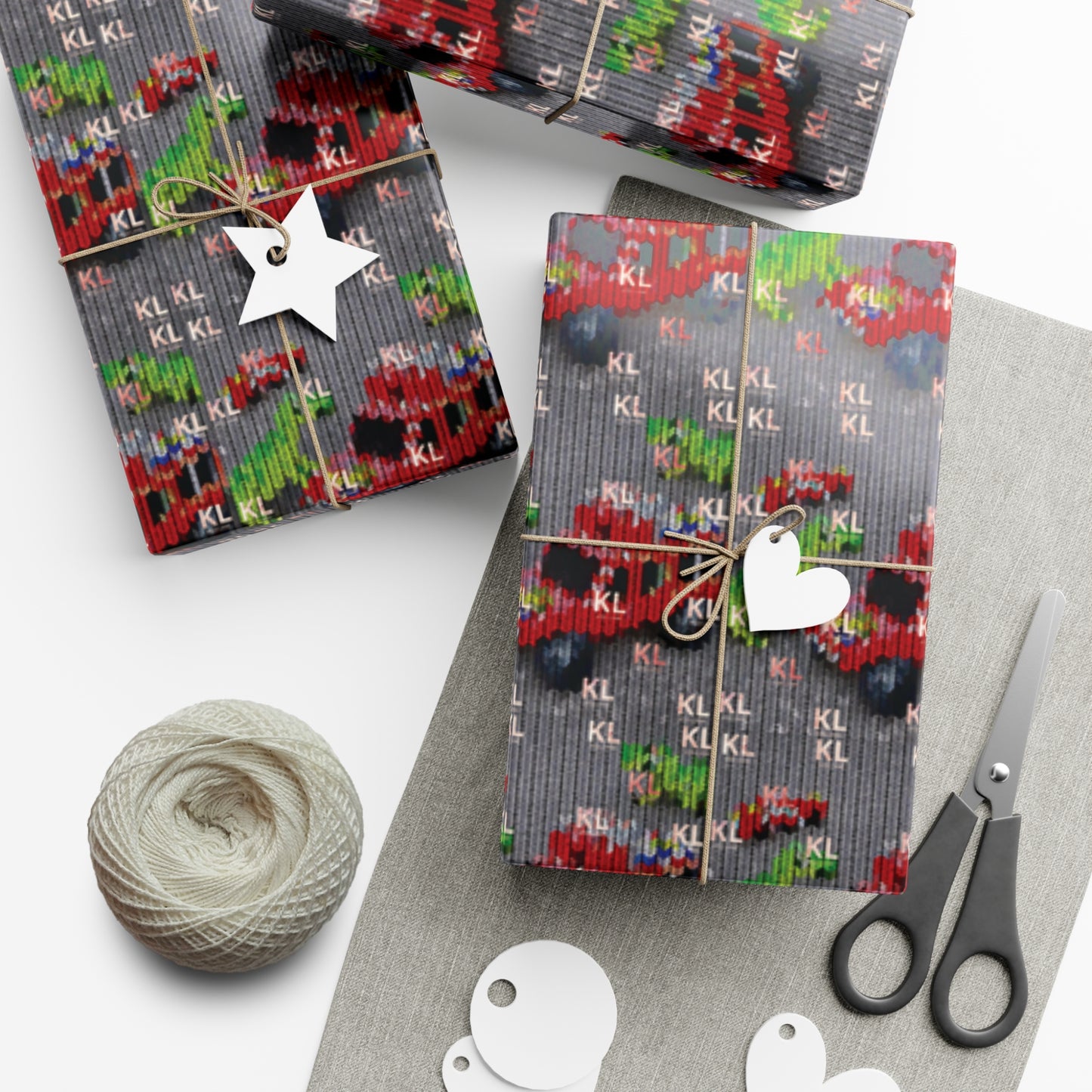 Dino Truck - Gift Wrap Papers