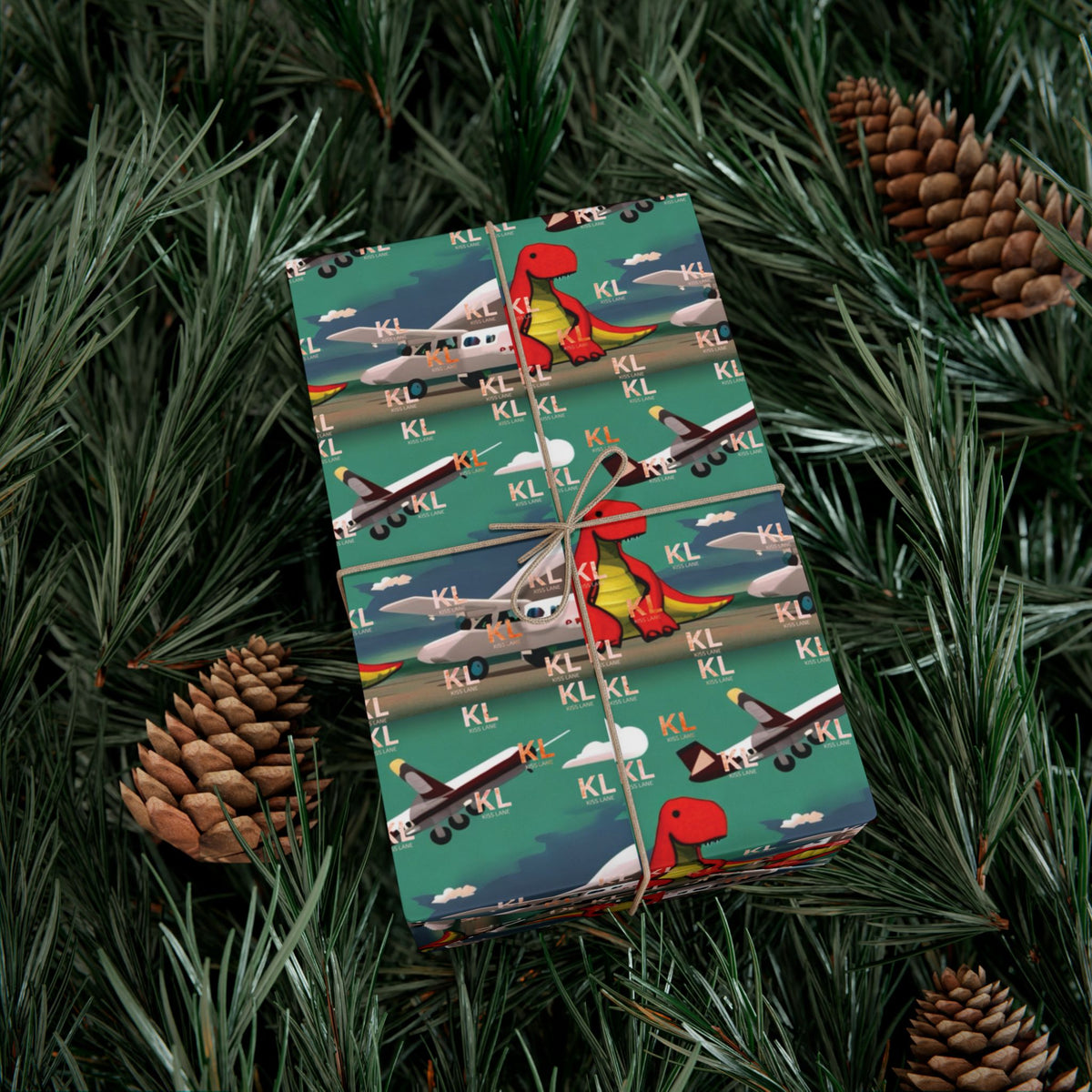 Dino Plane - Gift Wrap Papers