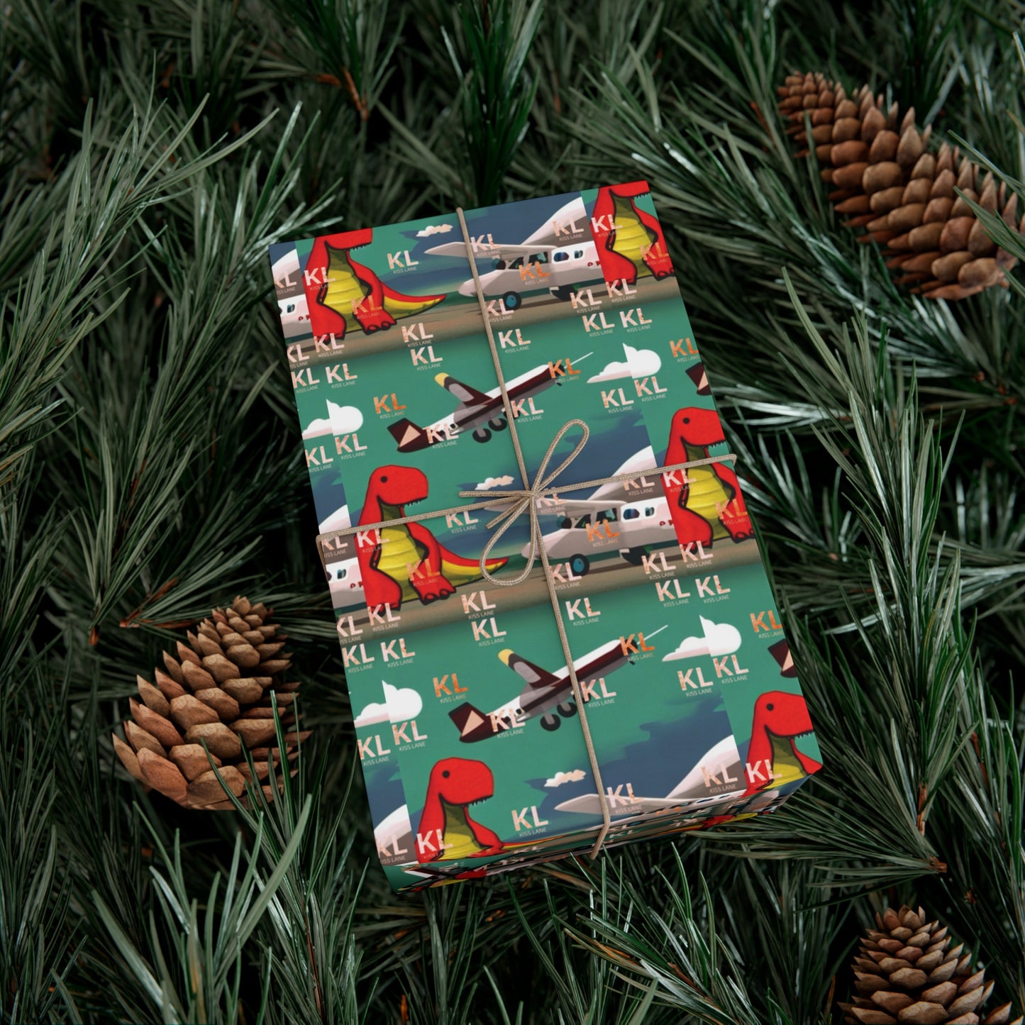 Dino Plane - Gift Wrap Papers