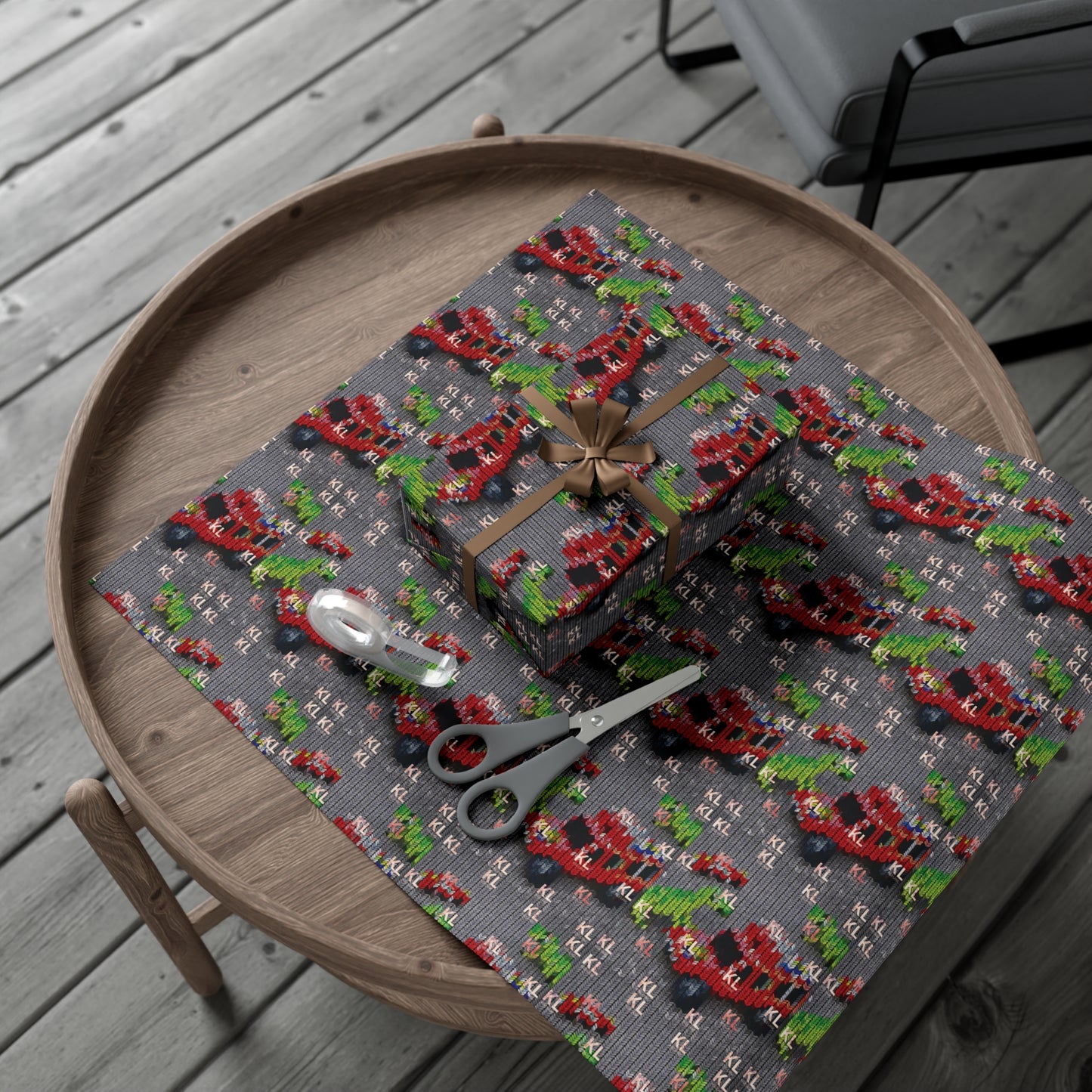 Dino Truck - Gift Wrap Papers