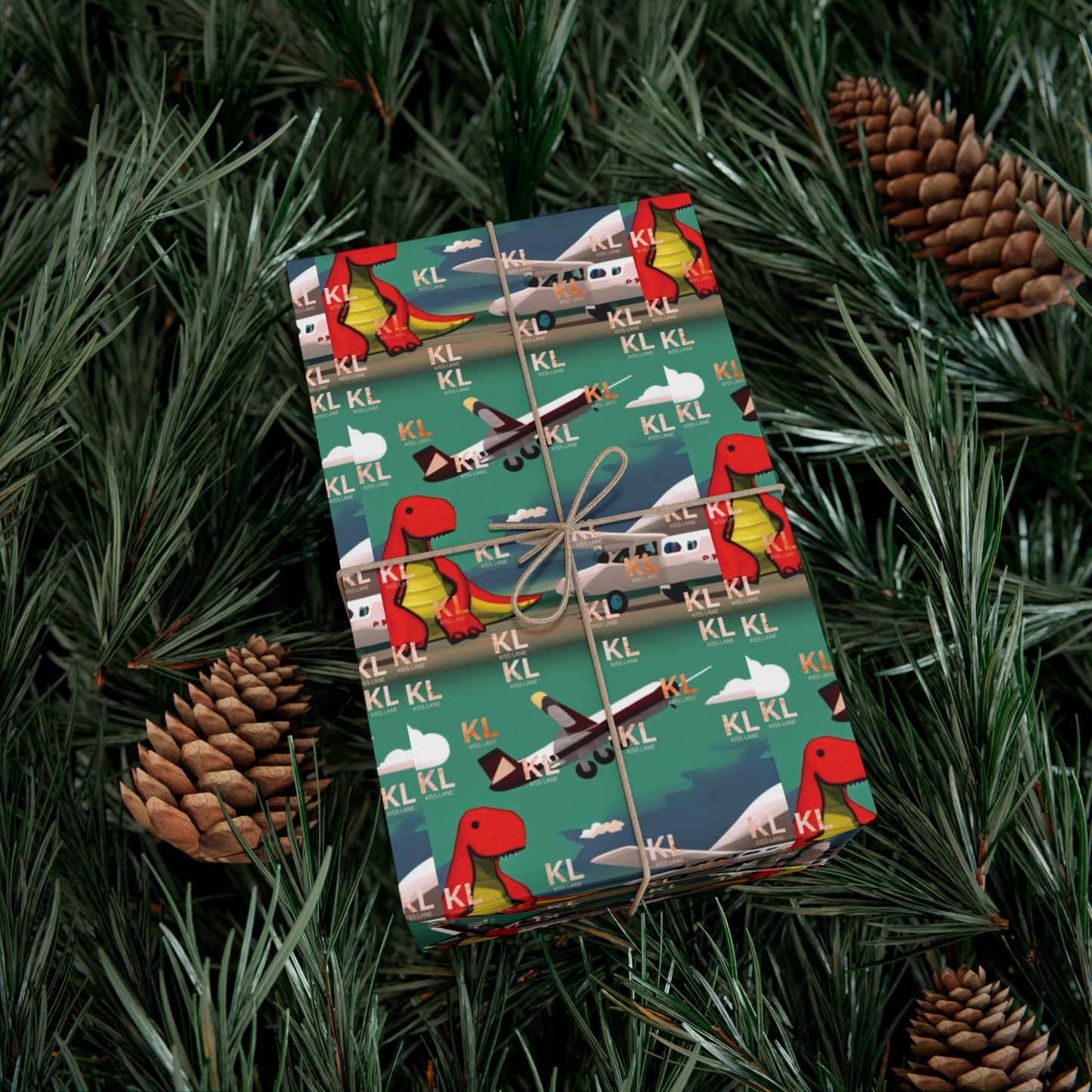 Dino Plane - Gift Wrap Papers