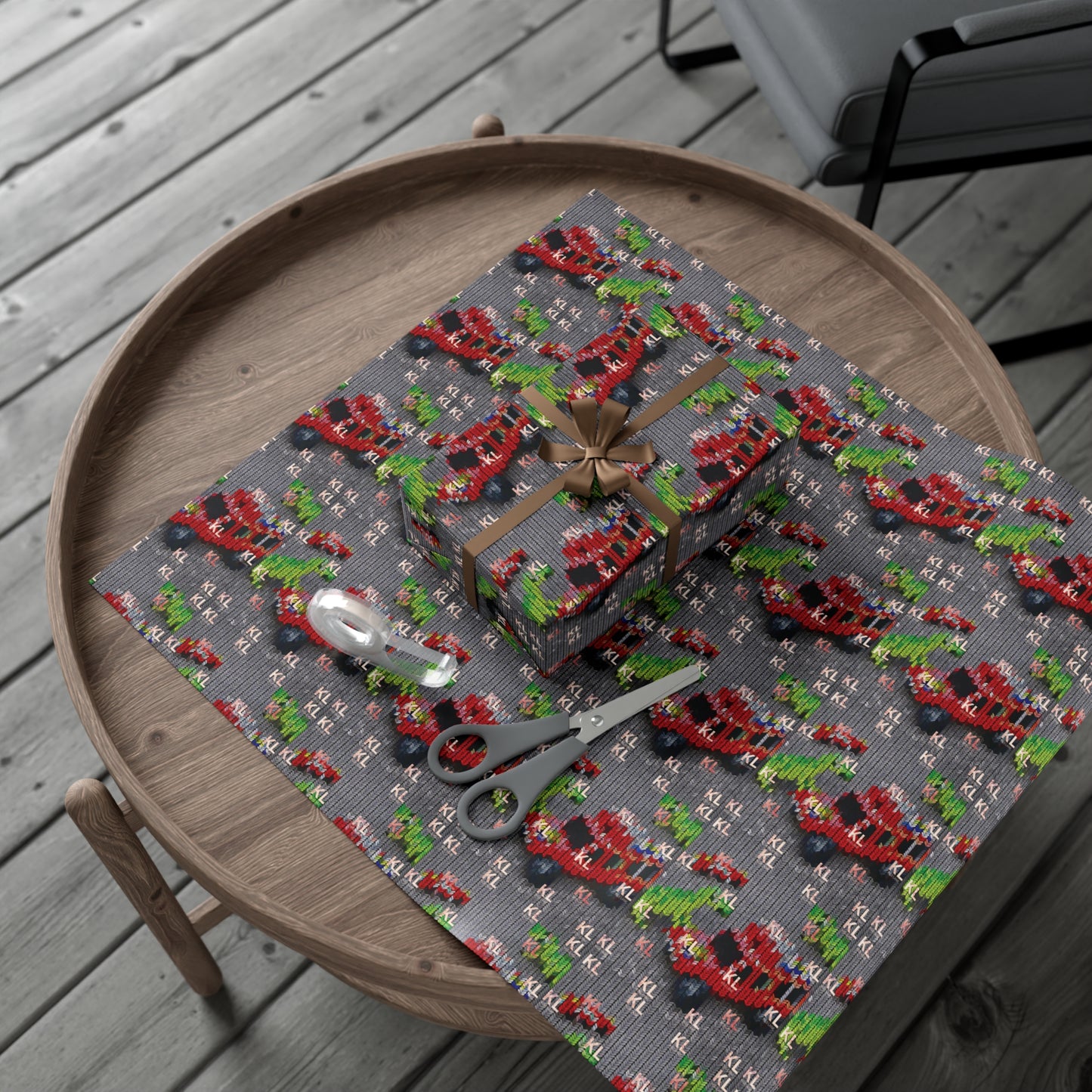 Dino Truck - Gift Wrap Papers