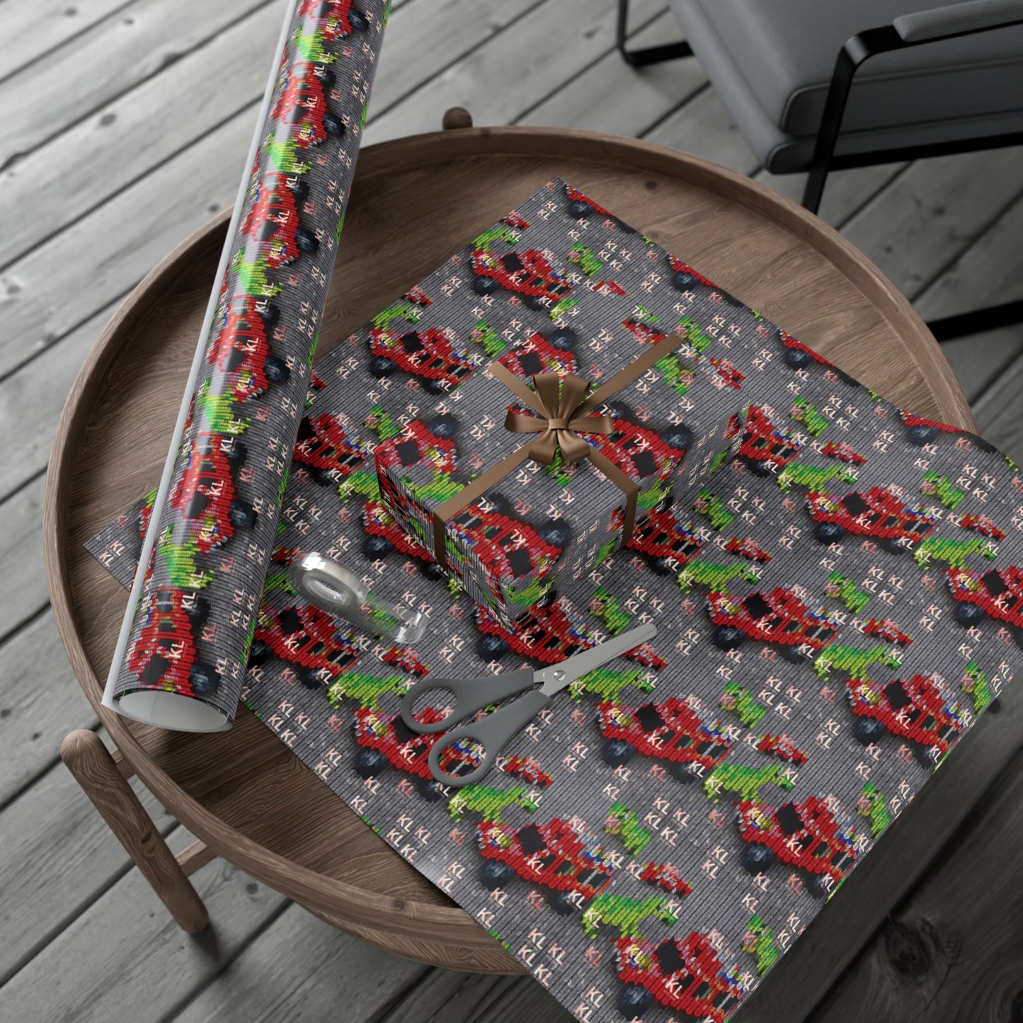 Dino Truck - Gift Wrap Papers