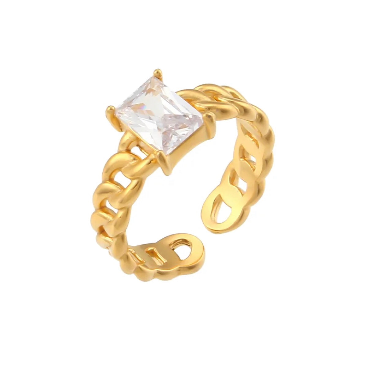 BRIA - (WHITE SQUARE) RING