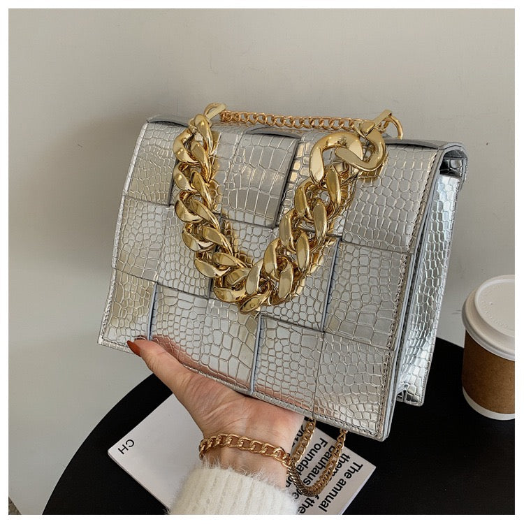 CHECKERED CHAIN (SILVER)