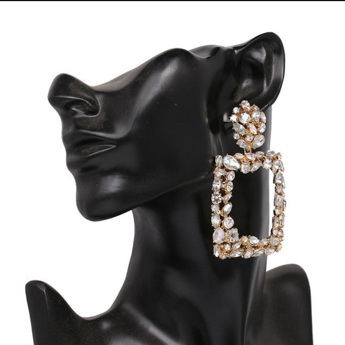 CRYSTAL SQUARE EARRINGS