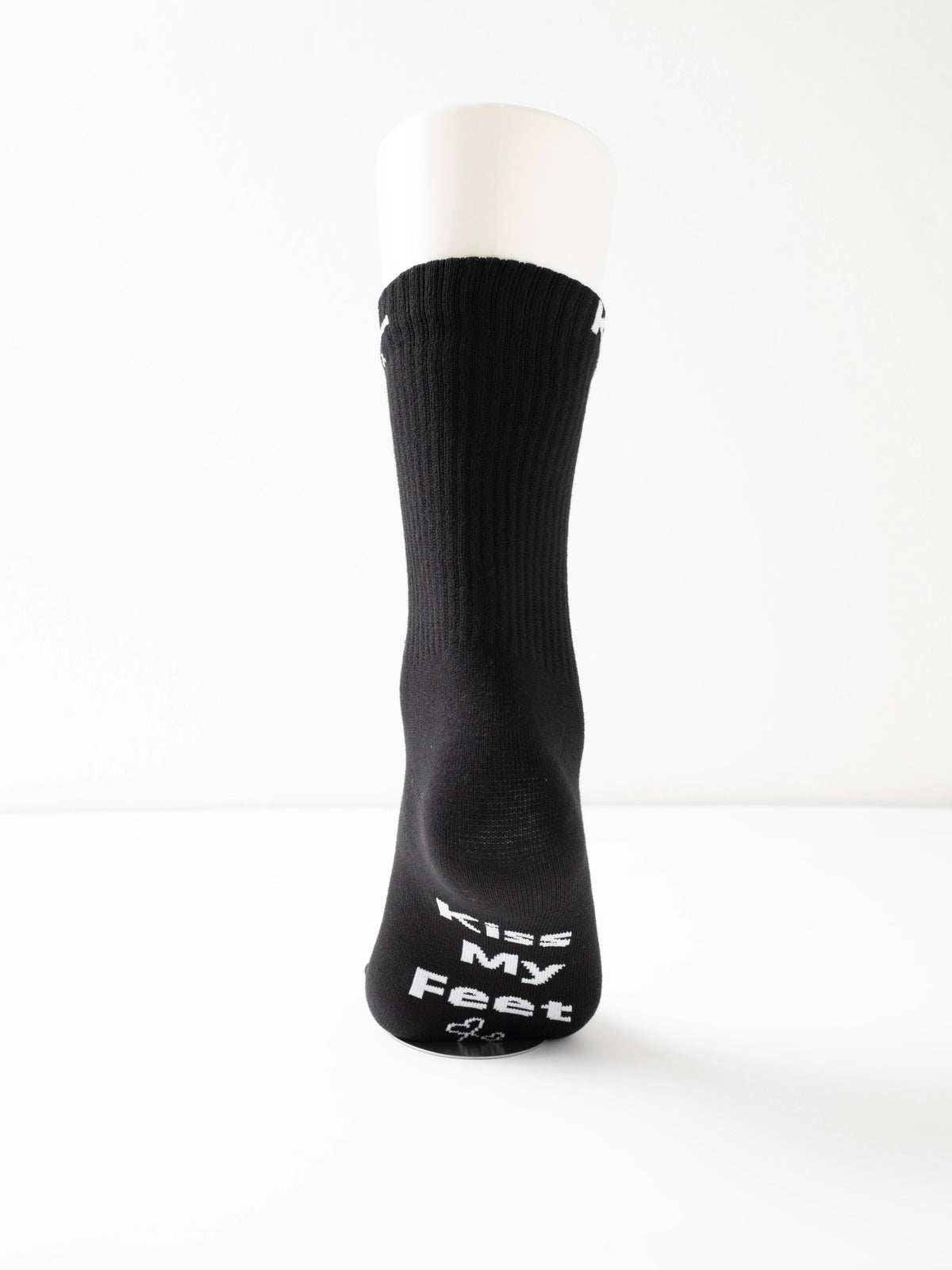 Kiss Lane “Kiss My Feet” Crew Socks – Black