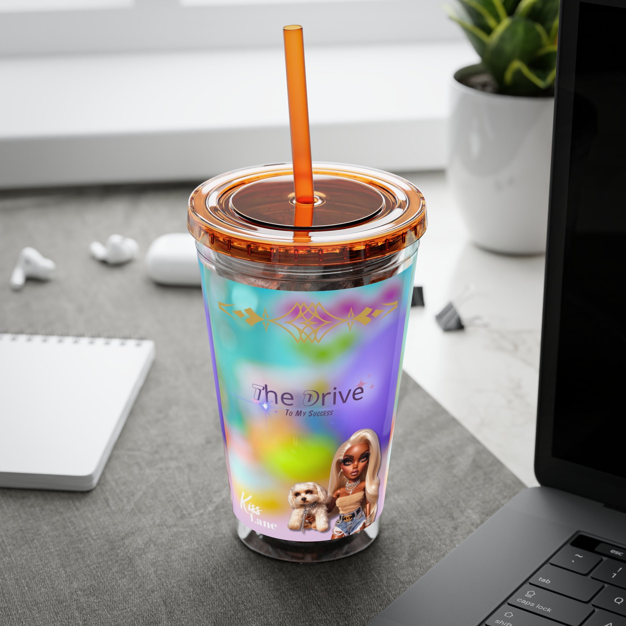 KL Sunsplash Tumbler with Straw, 16oz