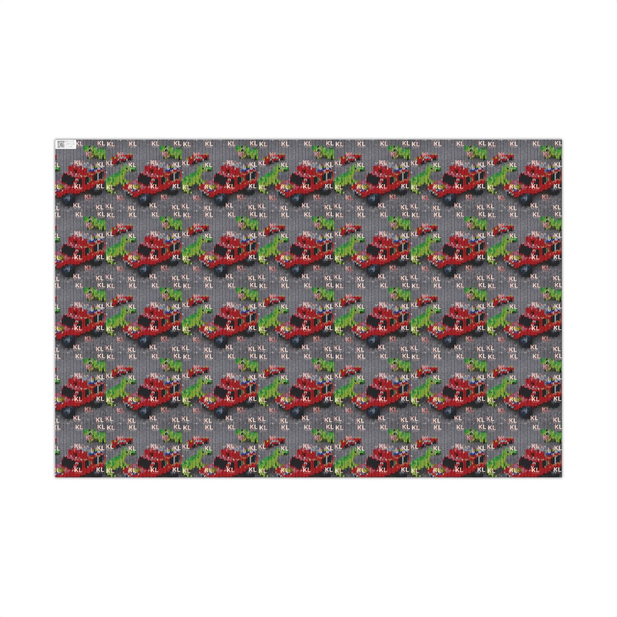 KL Kids Dinosaur & Truck Gift Wrap Paper