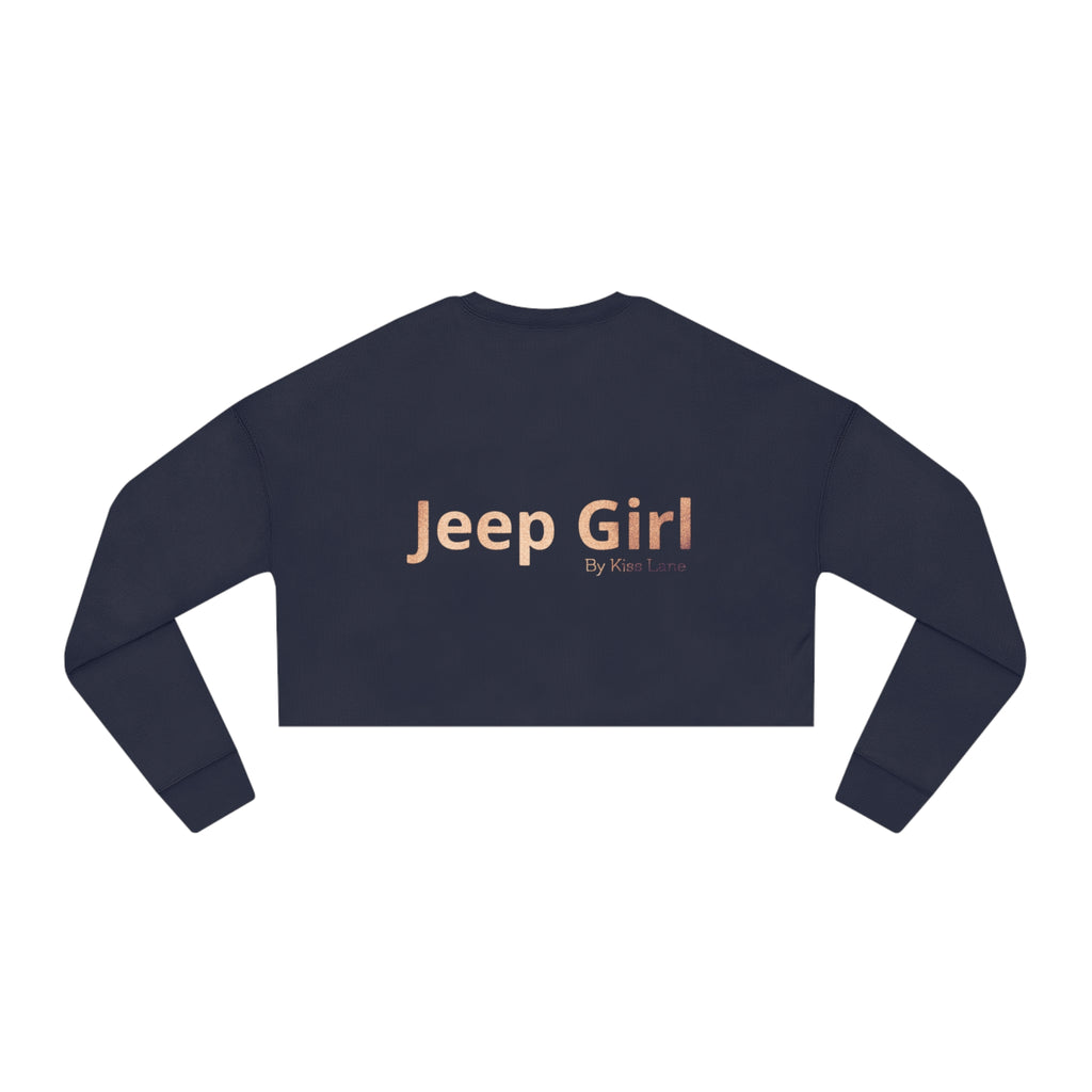 Jeep Girl Hand by Kiss Lane Women's Cropped Sweatshirt