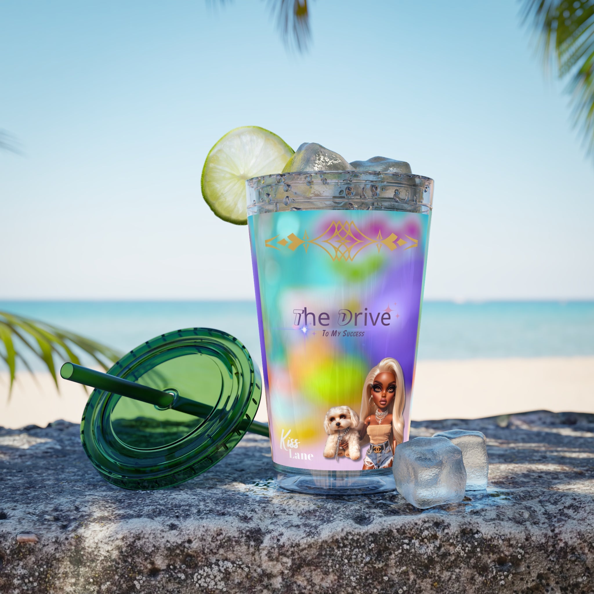 KL Sunsplash Tumbler with Straw, 16oz