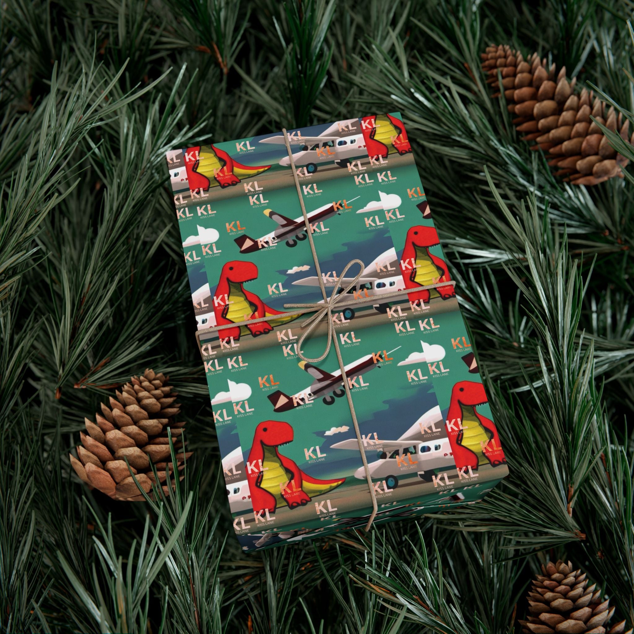 Dino Plane - Gift Wrap Papers
