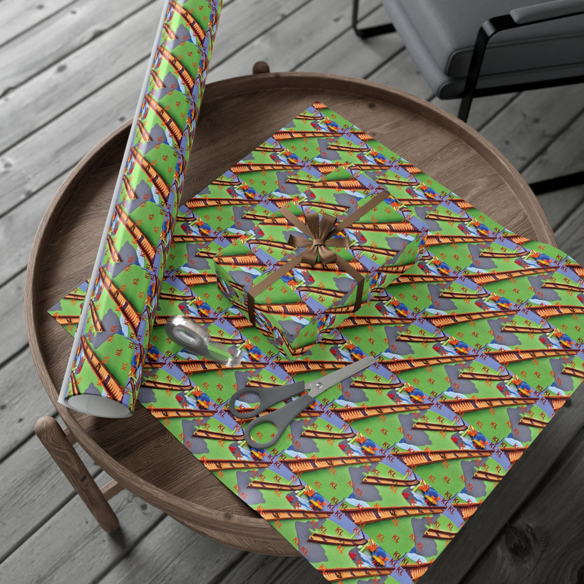 KL Train Tracks - Gift Wrap Papers