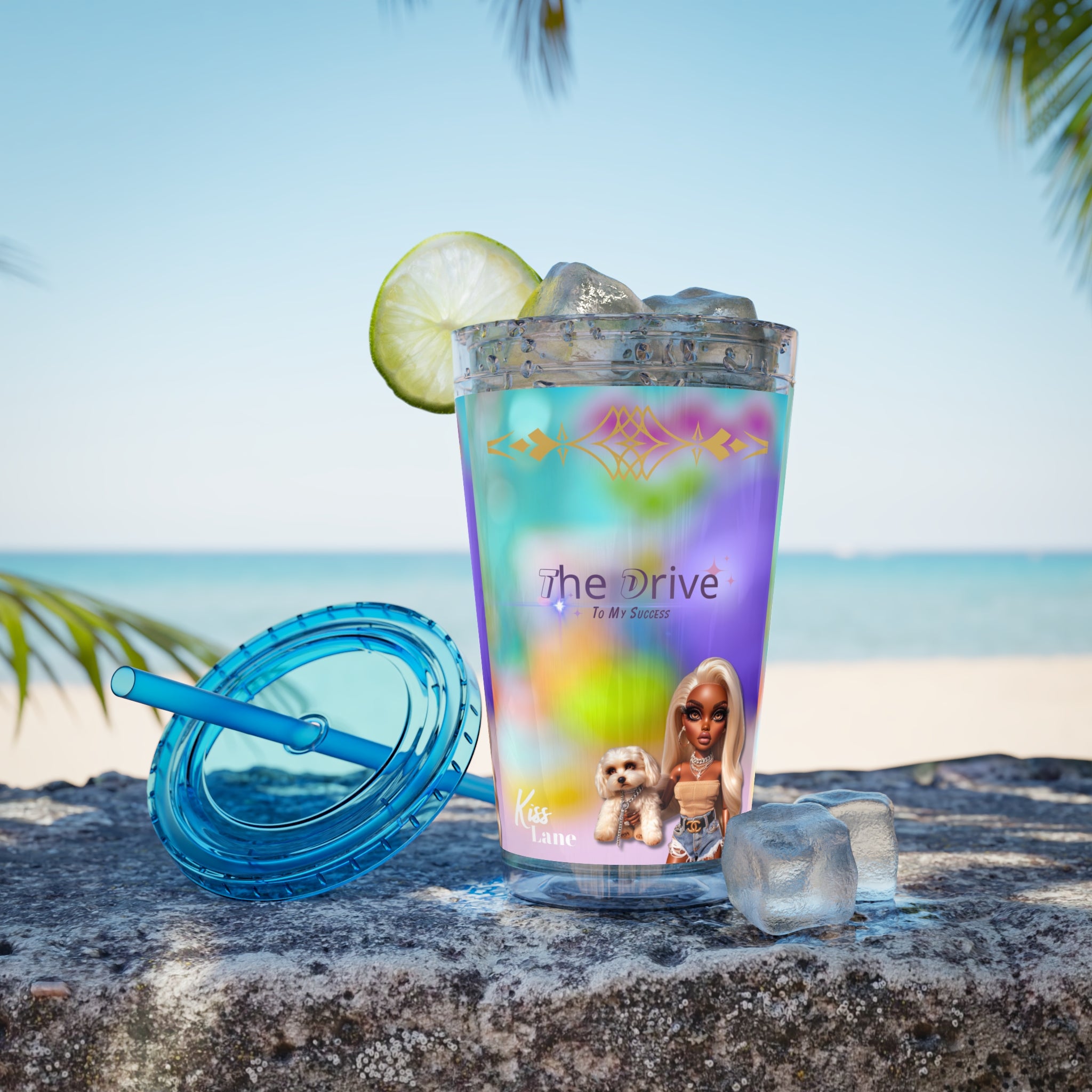 KL Sunsplash Tumbler with Straw, 16oz