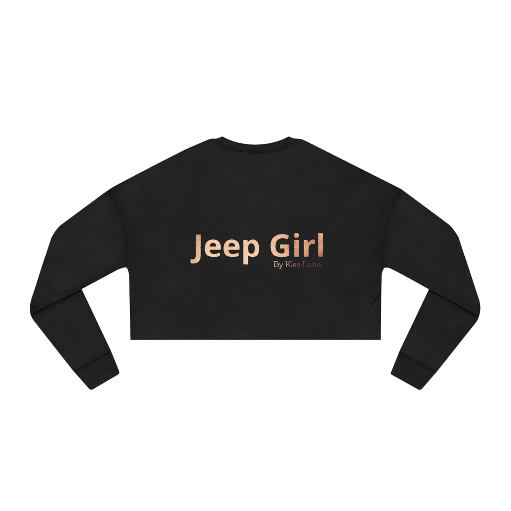 Jeep Girl Hand by Kiss Lane Women's Cropped Sweatshirt