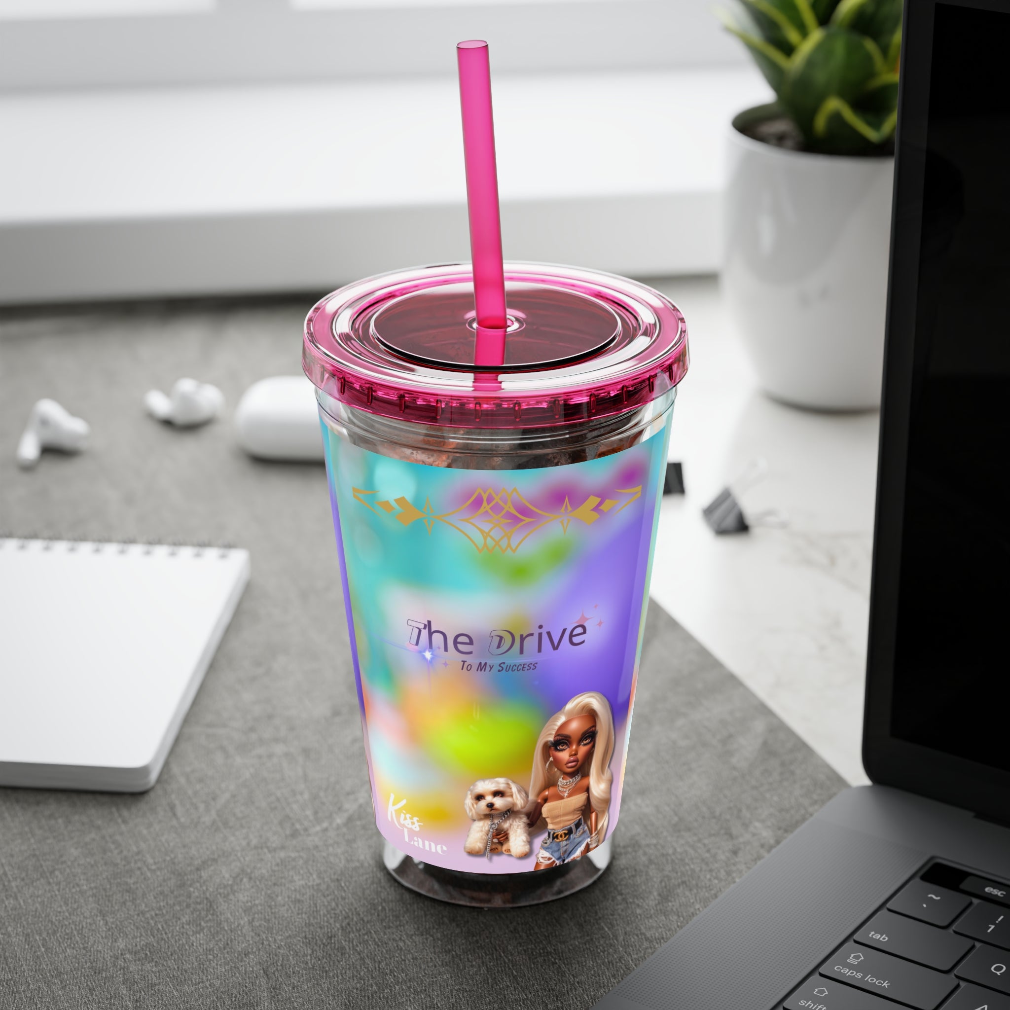 KL Sunsplash Tumbler with Straw, 16oz