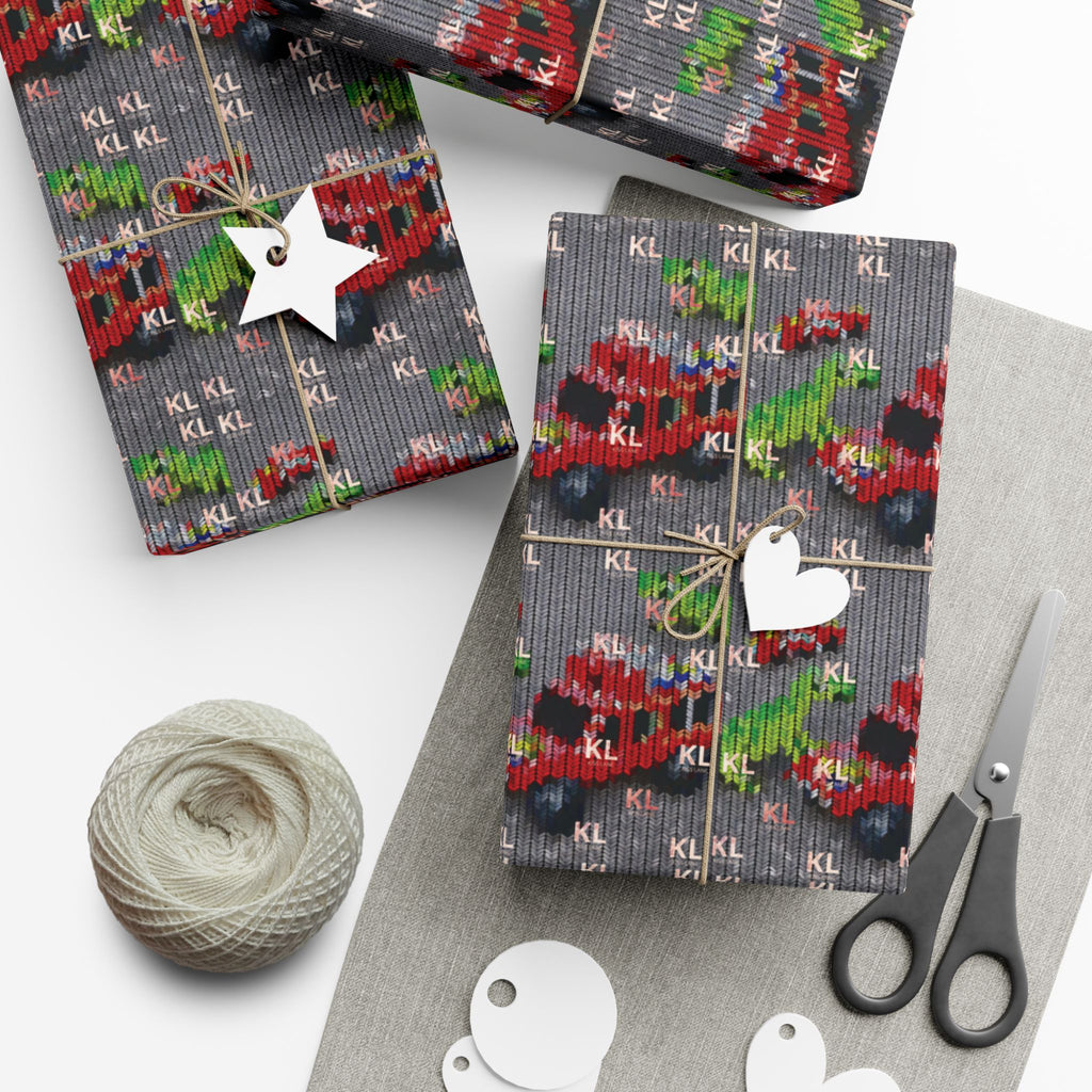 KL Kids Dinosaur & Truck Gift Wrap Paper