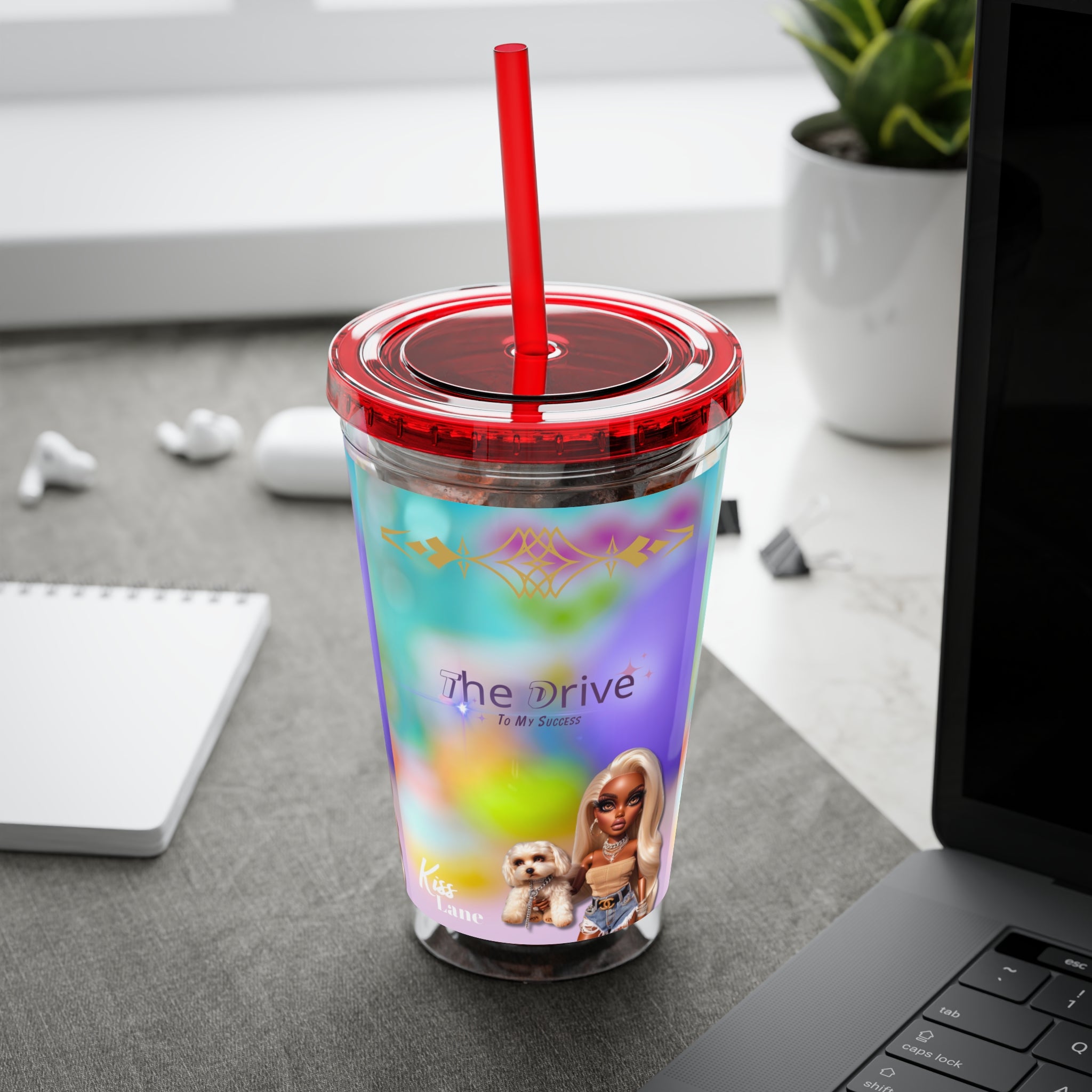 KL Sunsplash Tumbler with Straw, 16oz