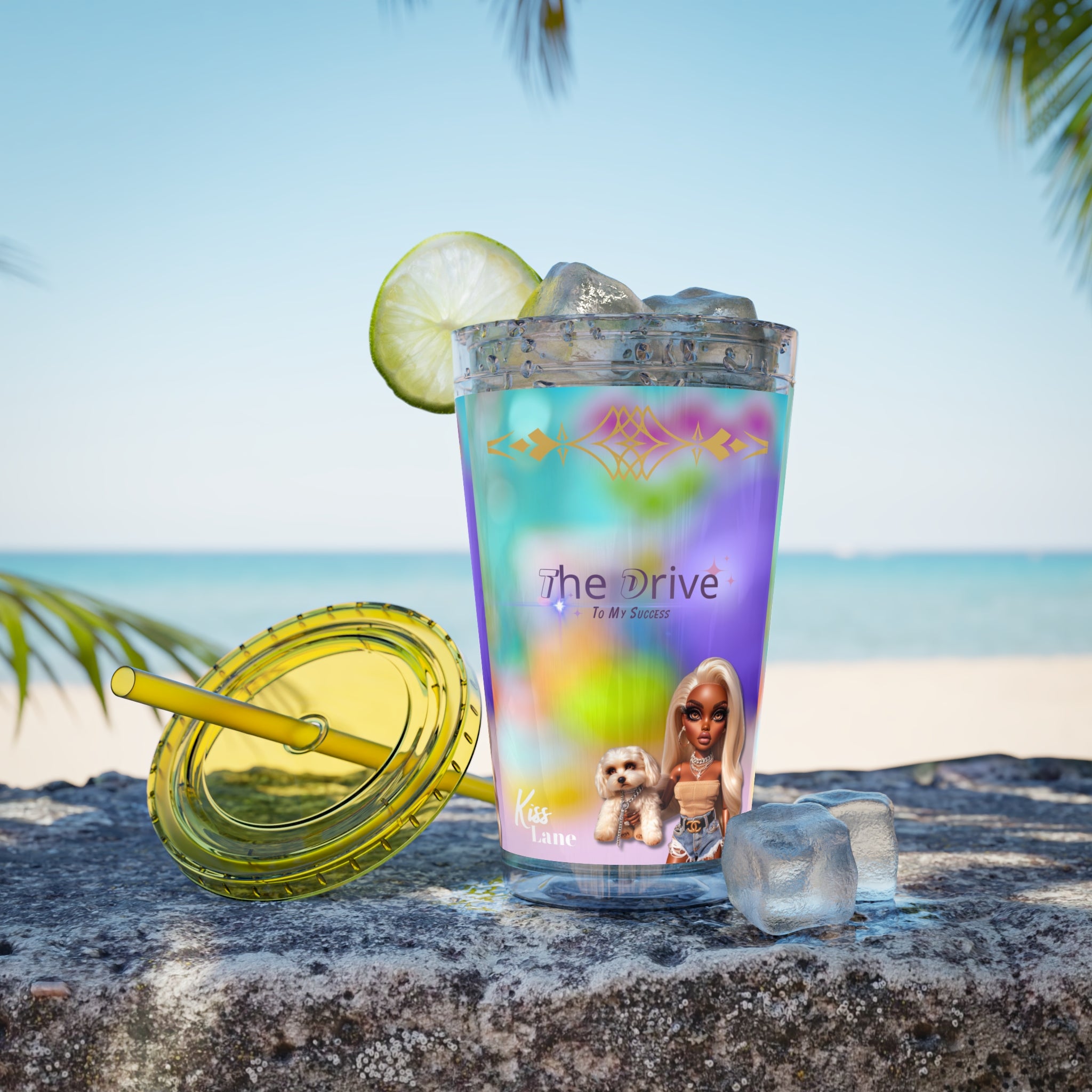 KL Sunsplash Tumbler with Straw, 16oz