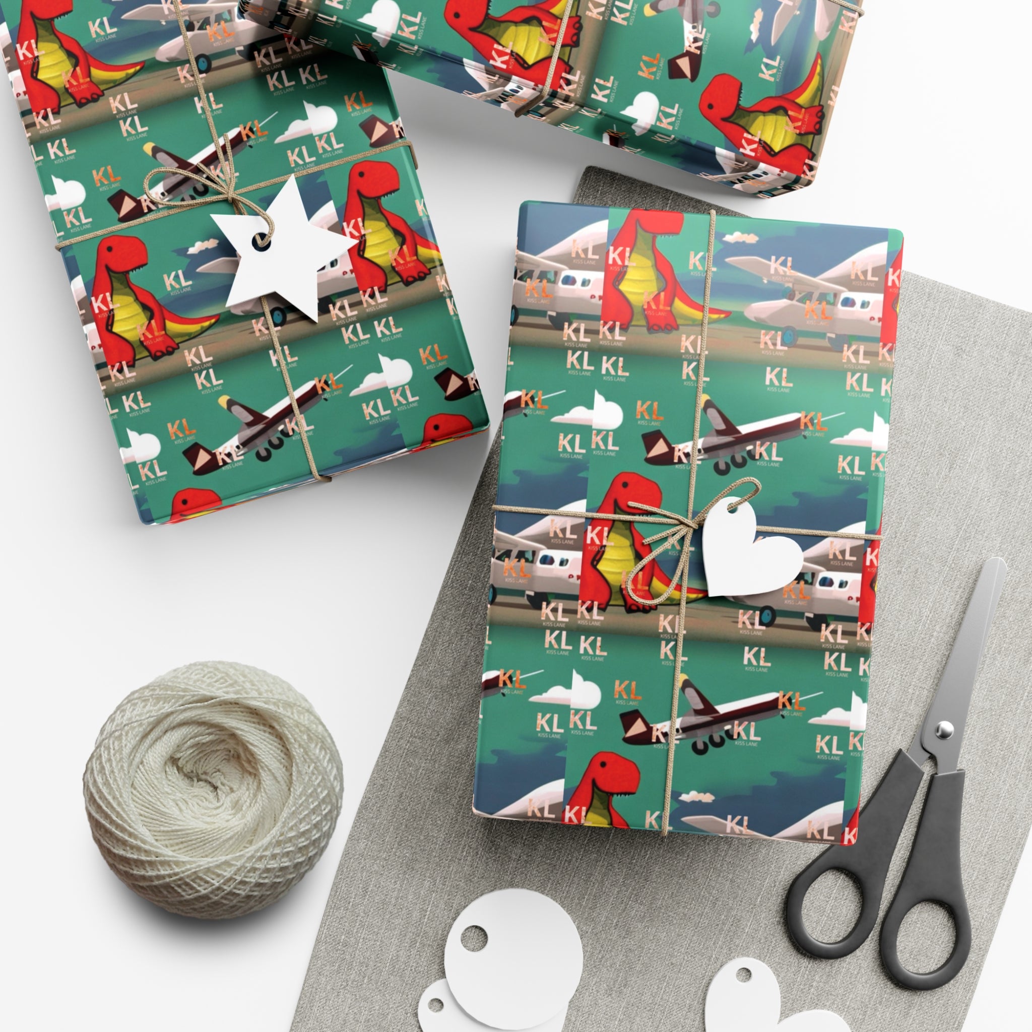 Dino Plane - Gift Wrap Papers