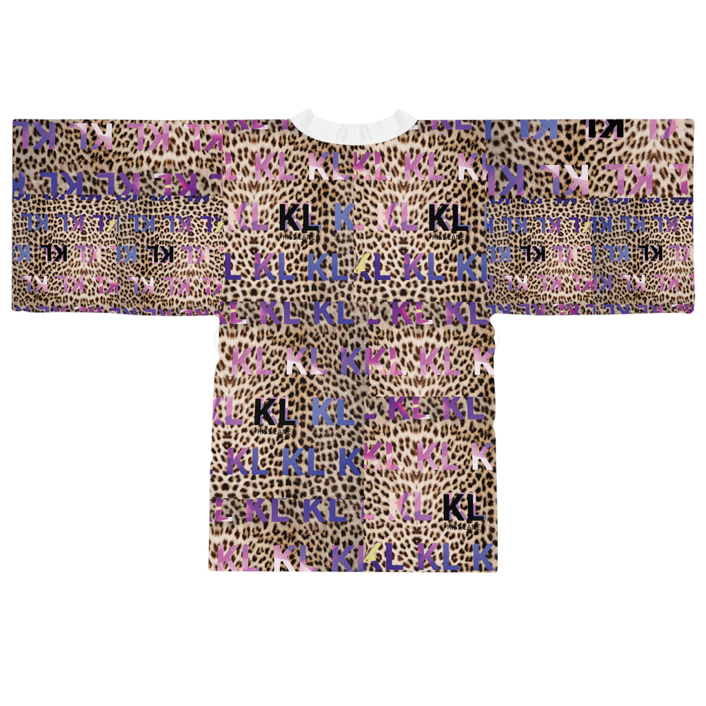 Kiss Lane Leopard - Long Sleeve Kimono Robe