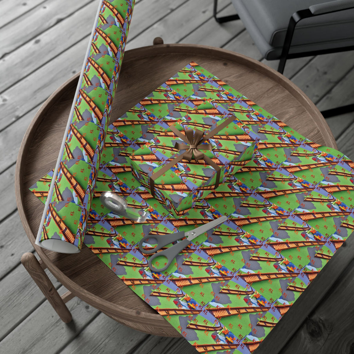 KL Train Tracks - Gift Wrap Papers