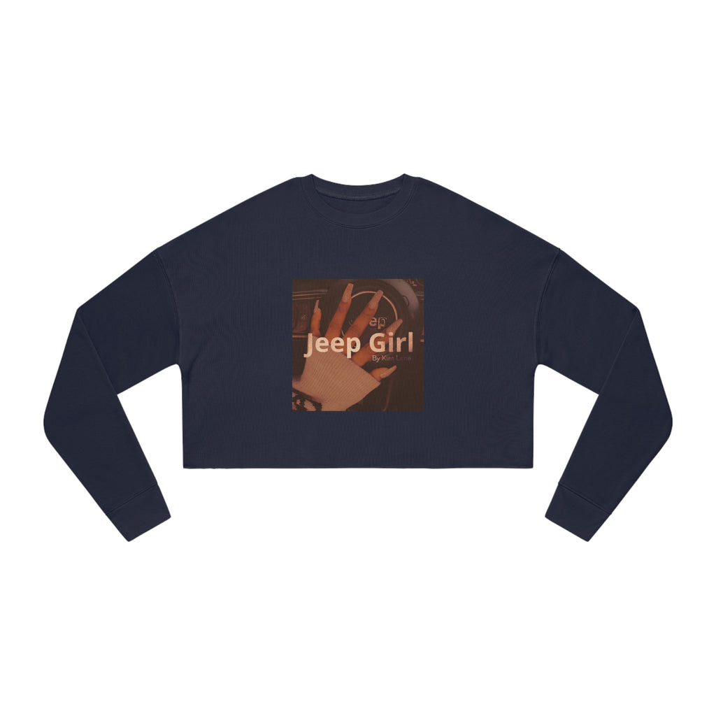Jeep Girl Hand by Kiss Lane Women's Cropped Sweatshirt