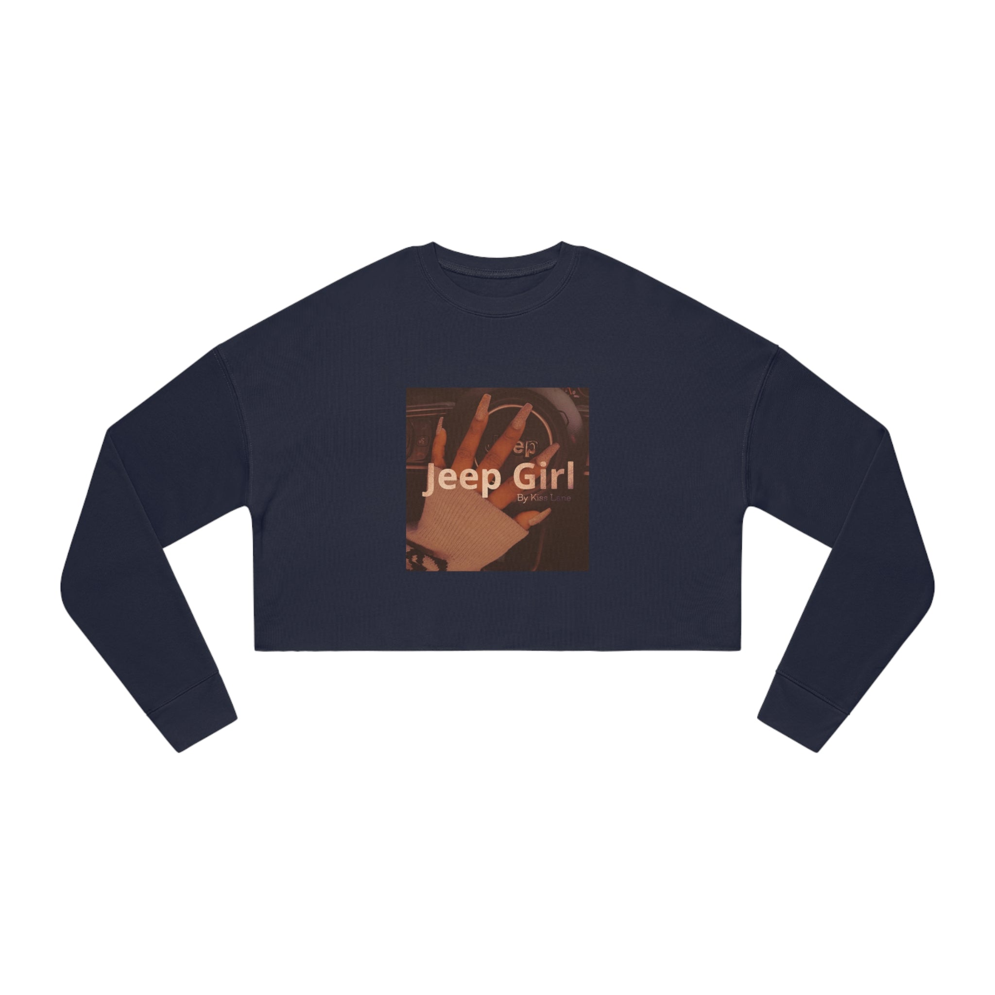Jeep Girl Hand by Kiss Lane Women's Cropped Sweatshirt