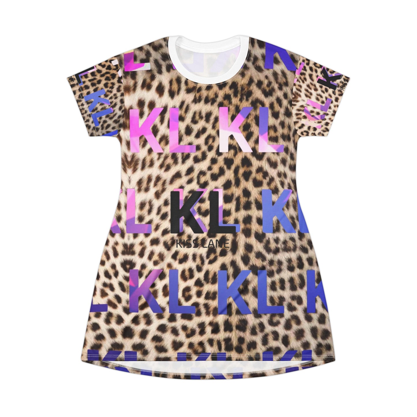 Kiss Lane Signature leopard T-Shirt Dress