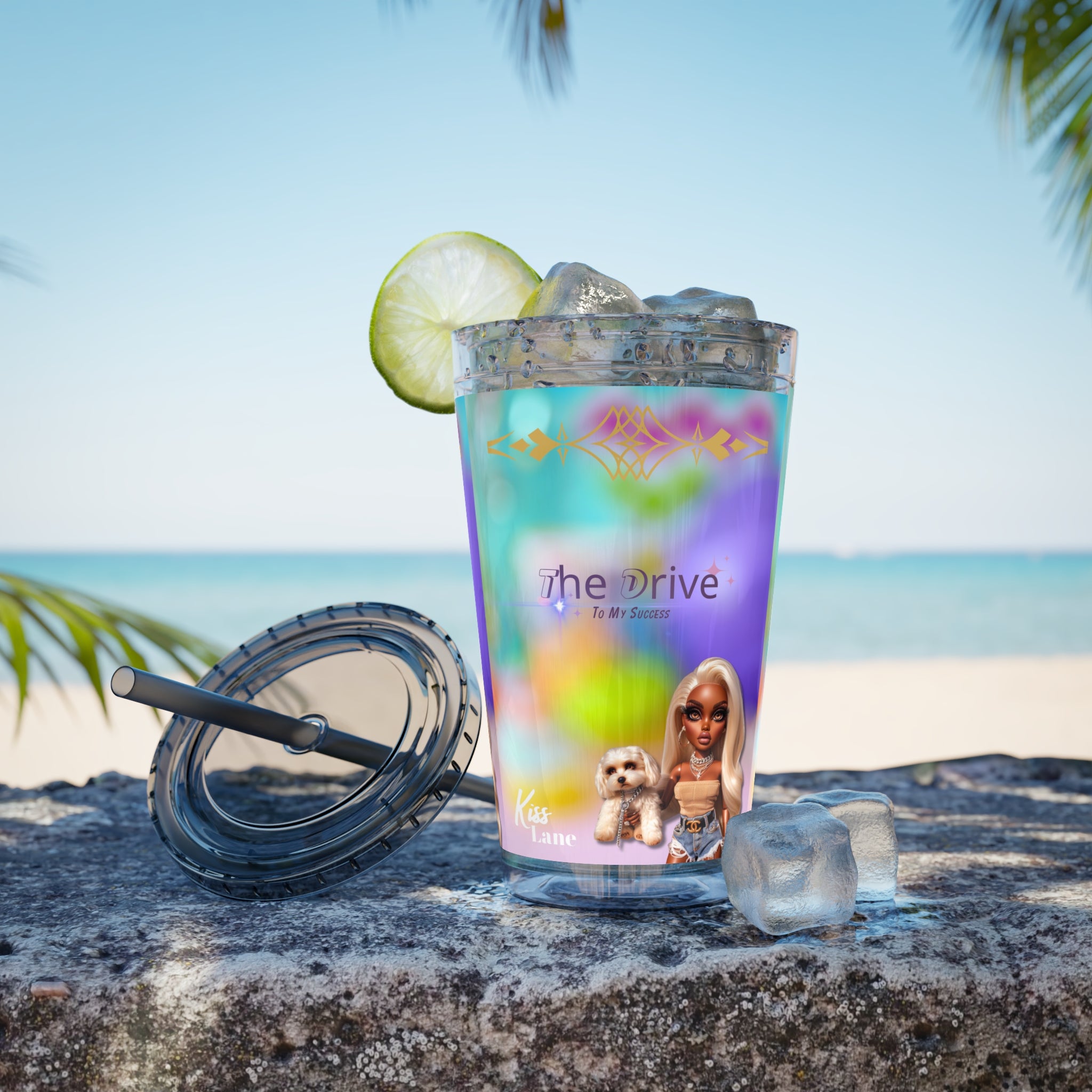 KL Sunsplash Tumbler with Straw, 16oz