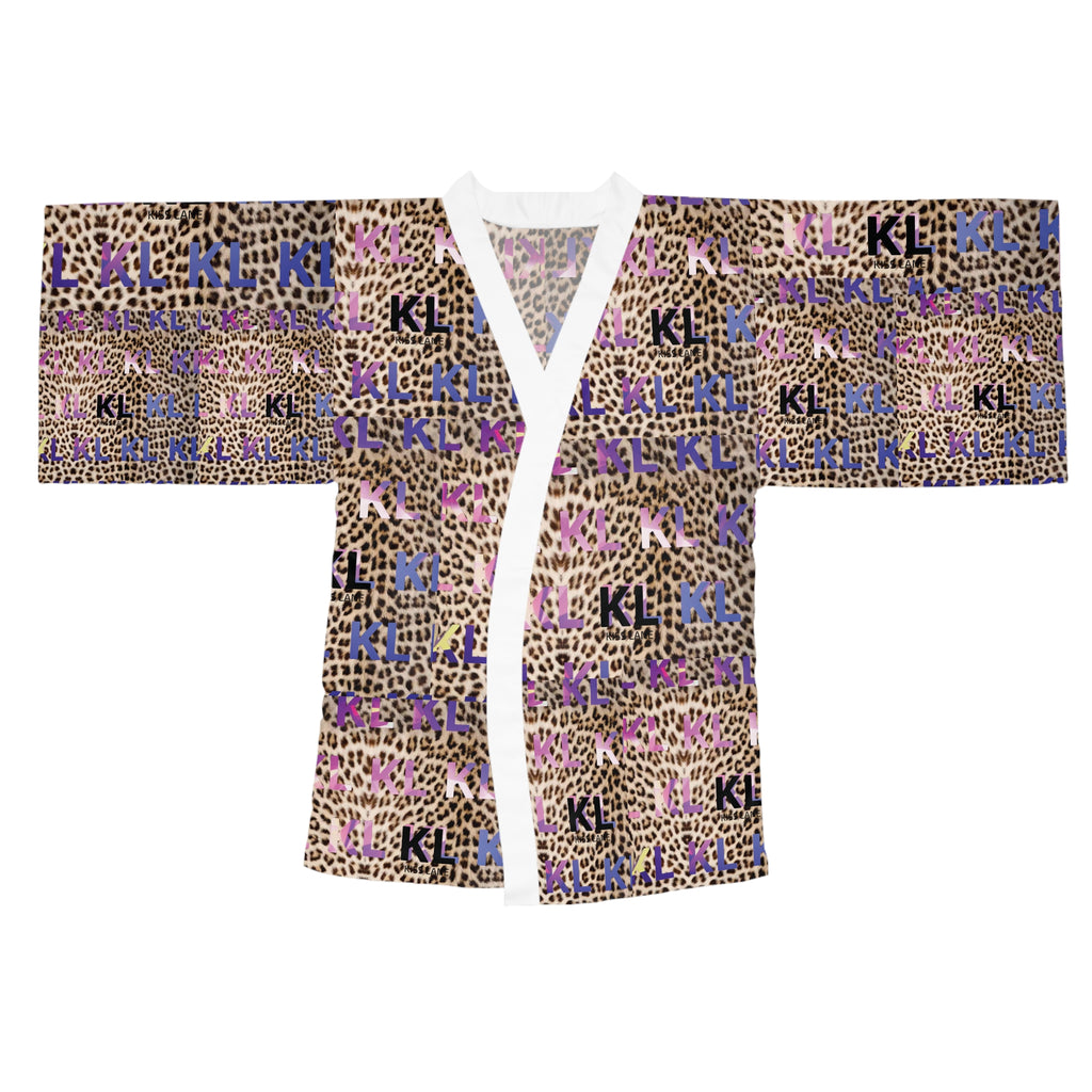 Kiss Lane Leopard - Long Sleeve Kimono Robe (AOP)