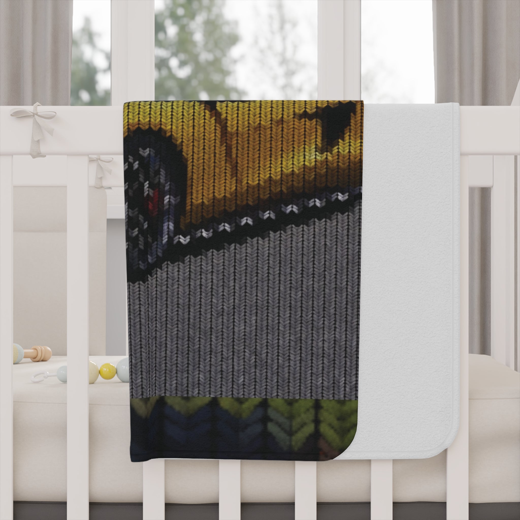 Yellow Sports Car Personalized Toddler Blanket