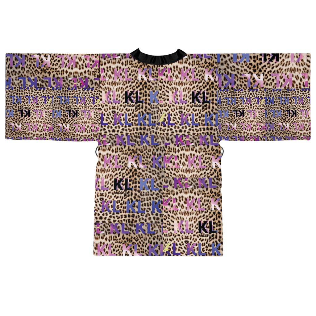 Kiss Lane Leopard - Long Sleeve Kimono Robe
