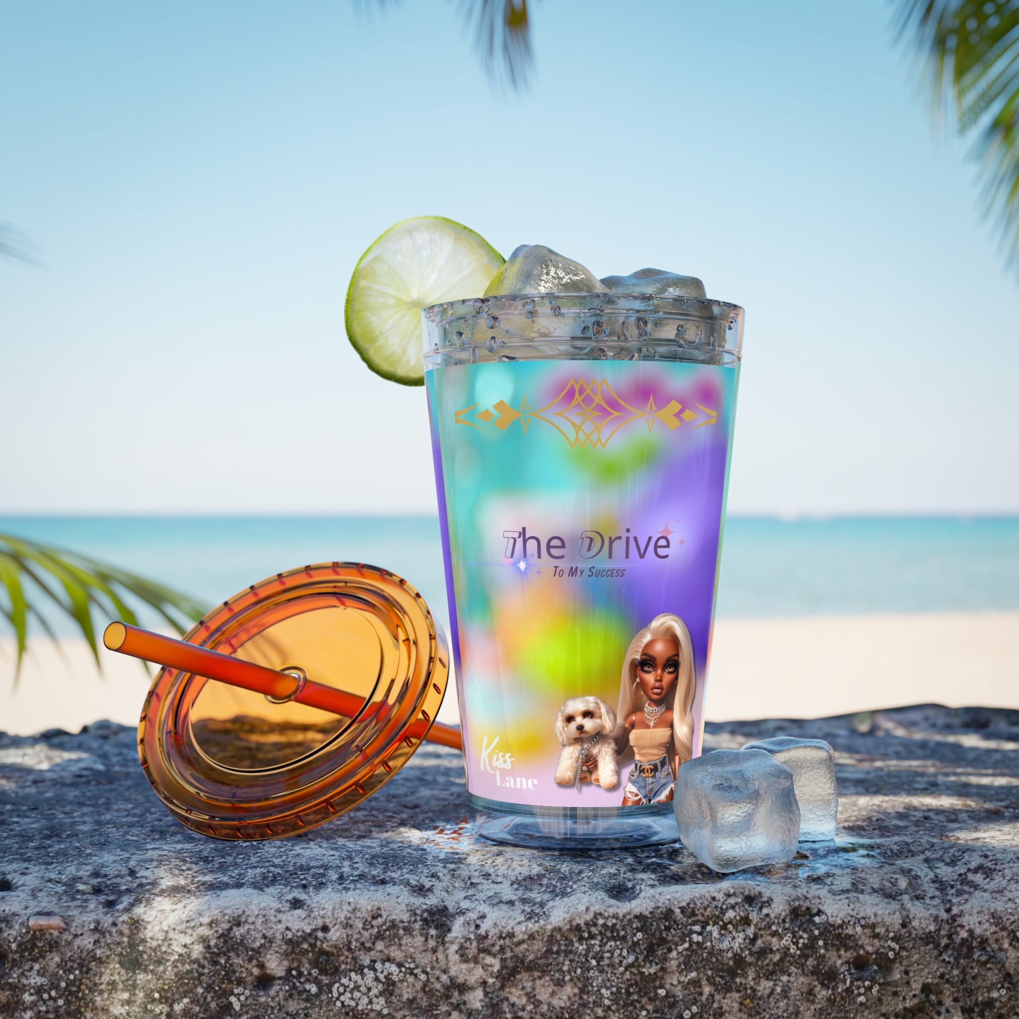 KL Sunsplash Tumbler with Straw, 16oz