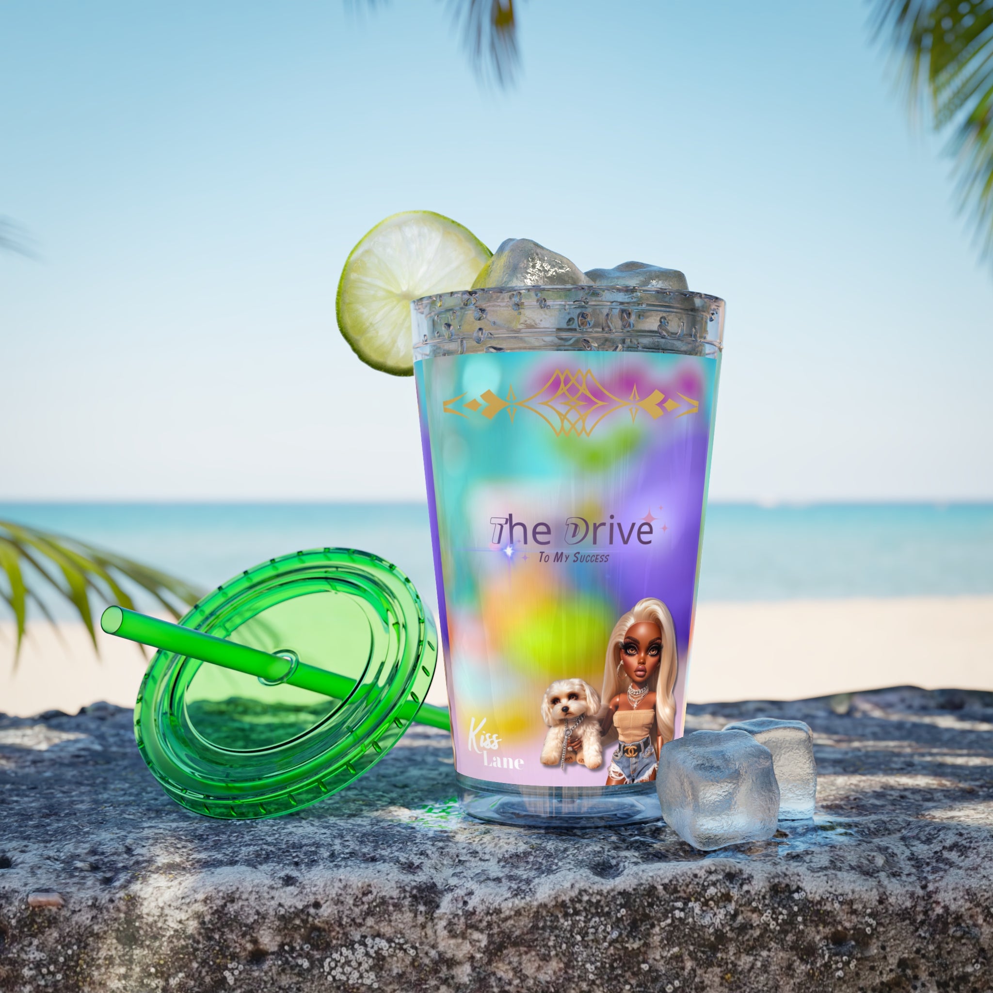 KL Sunsplash Tumbler with Straw, 16oz