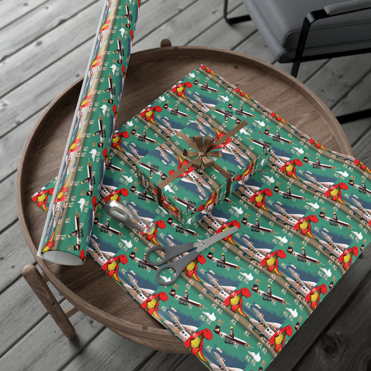 Dino Plane - Gift Wrap Papers