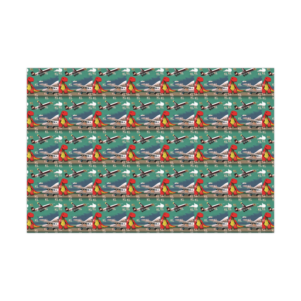 Dino Plane - Gift Wrap Papers
