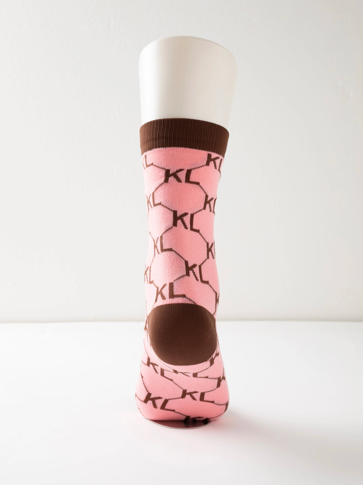 Kiss Lane Signature Monogram Crew Socks – Pink Cocoa