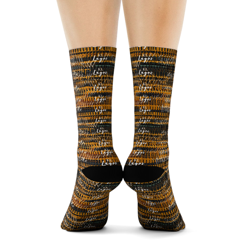 Kiss Lane Lagos Collection Crew Socks — Stylish Lagos-Inspired Cotton Crew Socks