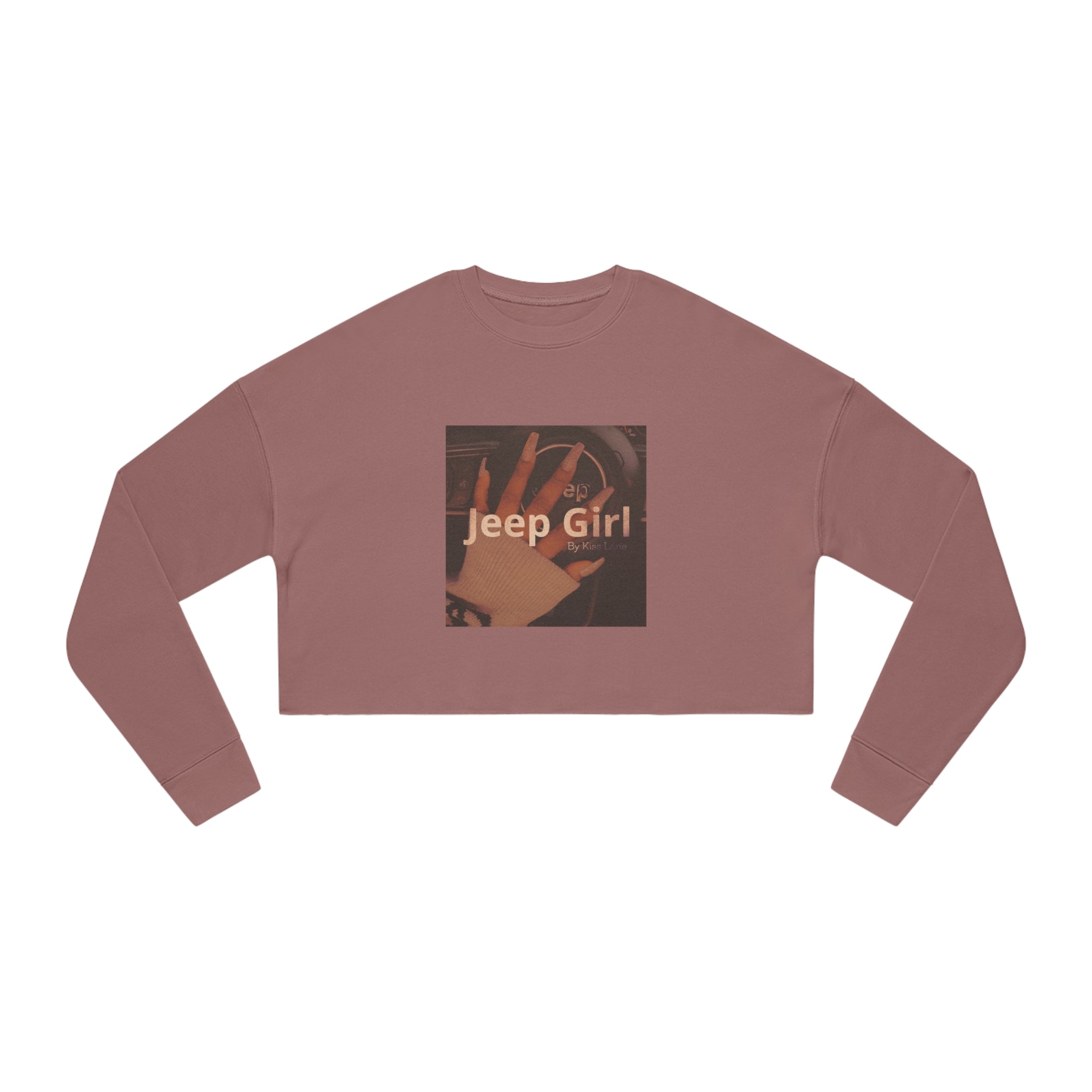 Jeep Girl Hand by Kiss Lane Women's Cropped Sweatshirt