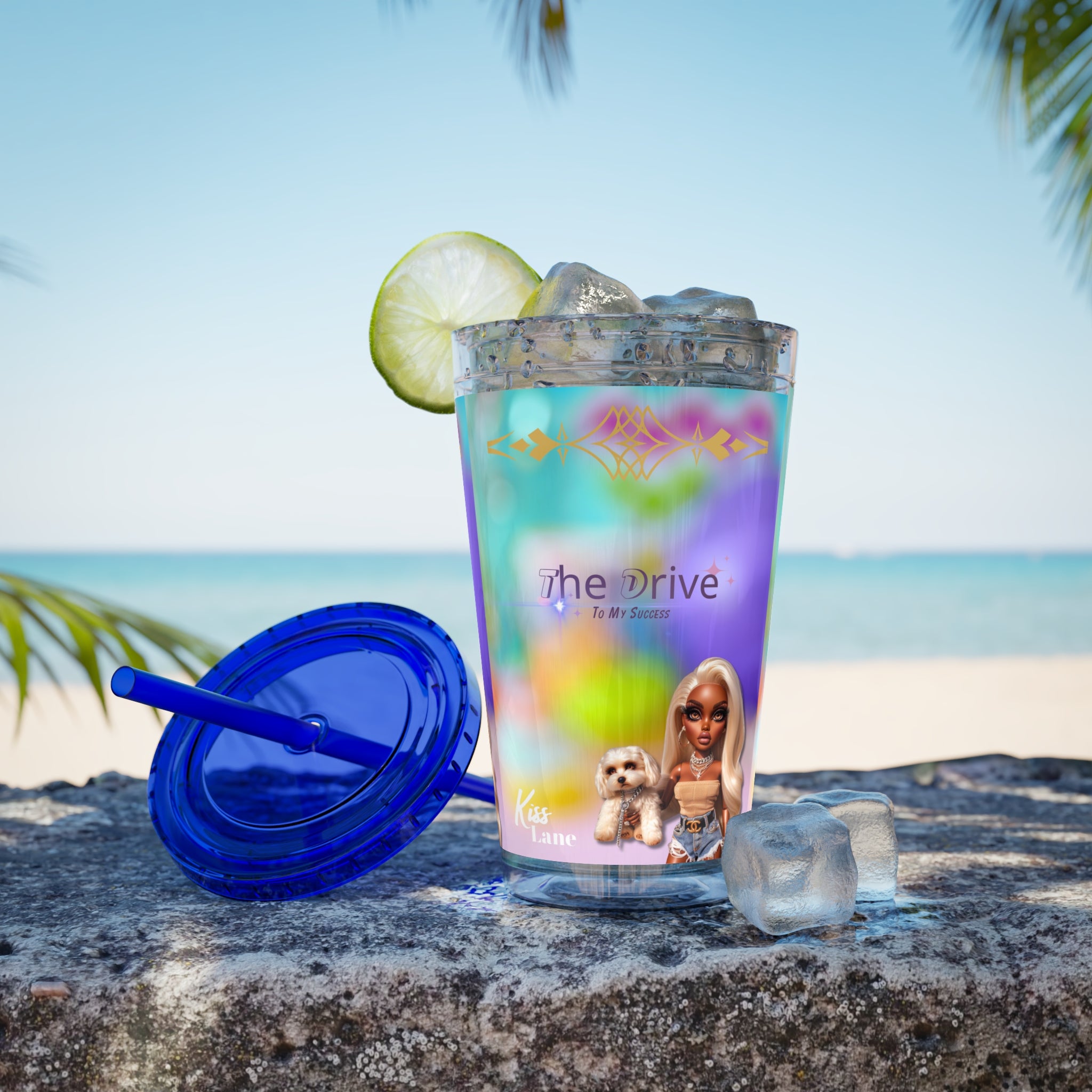 KL Sunsplash Tumbler with Straw, 16oz