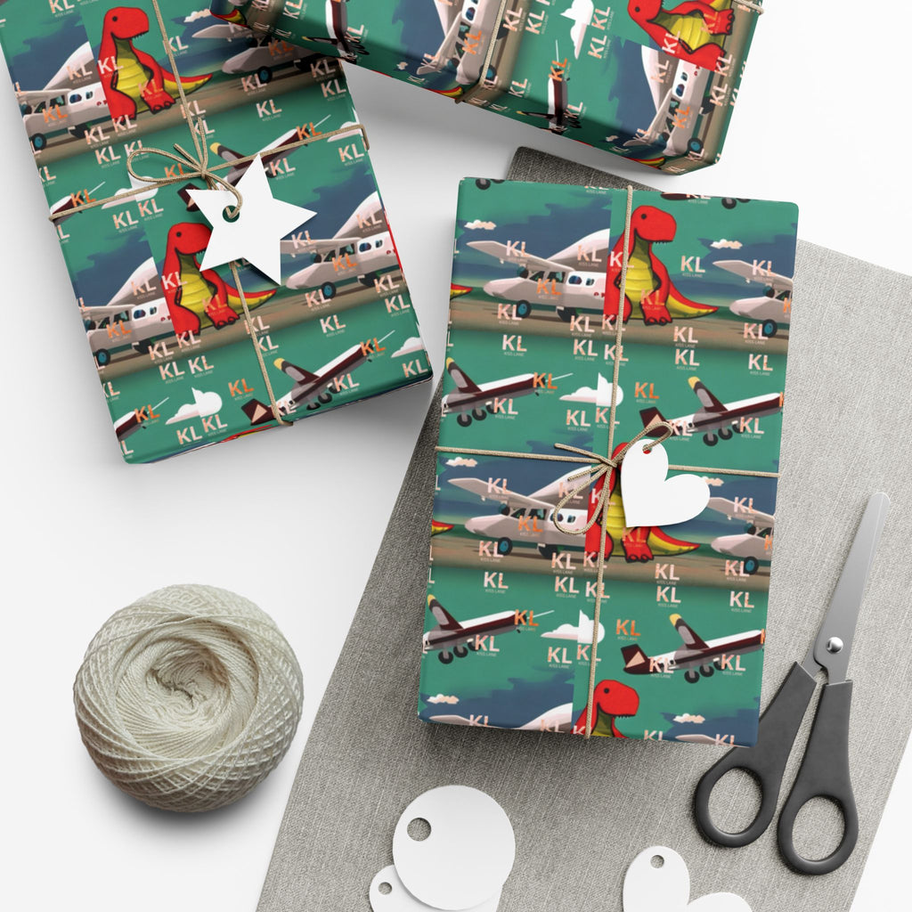 Dino Plane - Gift Wrap Papers