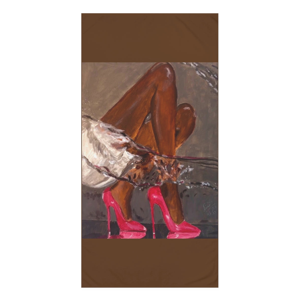 Designer So Kate Hand-Painted Design Cotton Towel