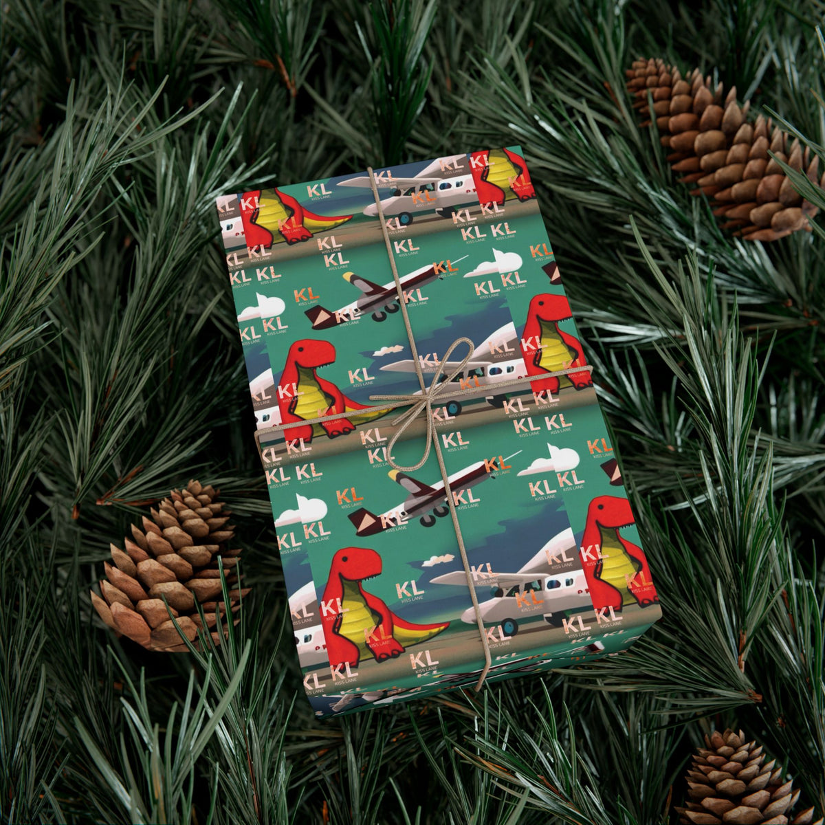 Dino Plane - Gift Wrap Papers