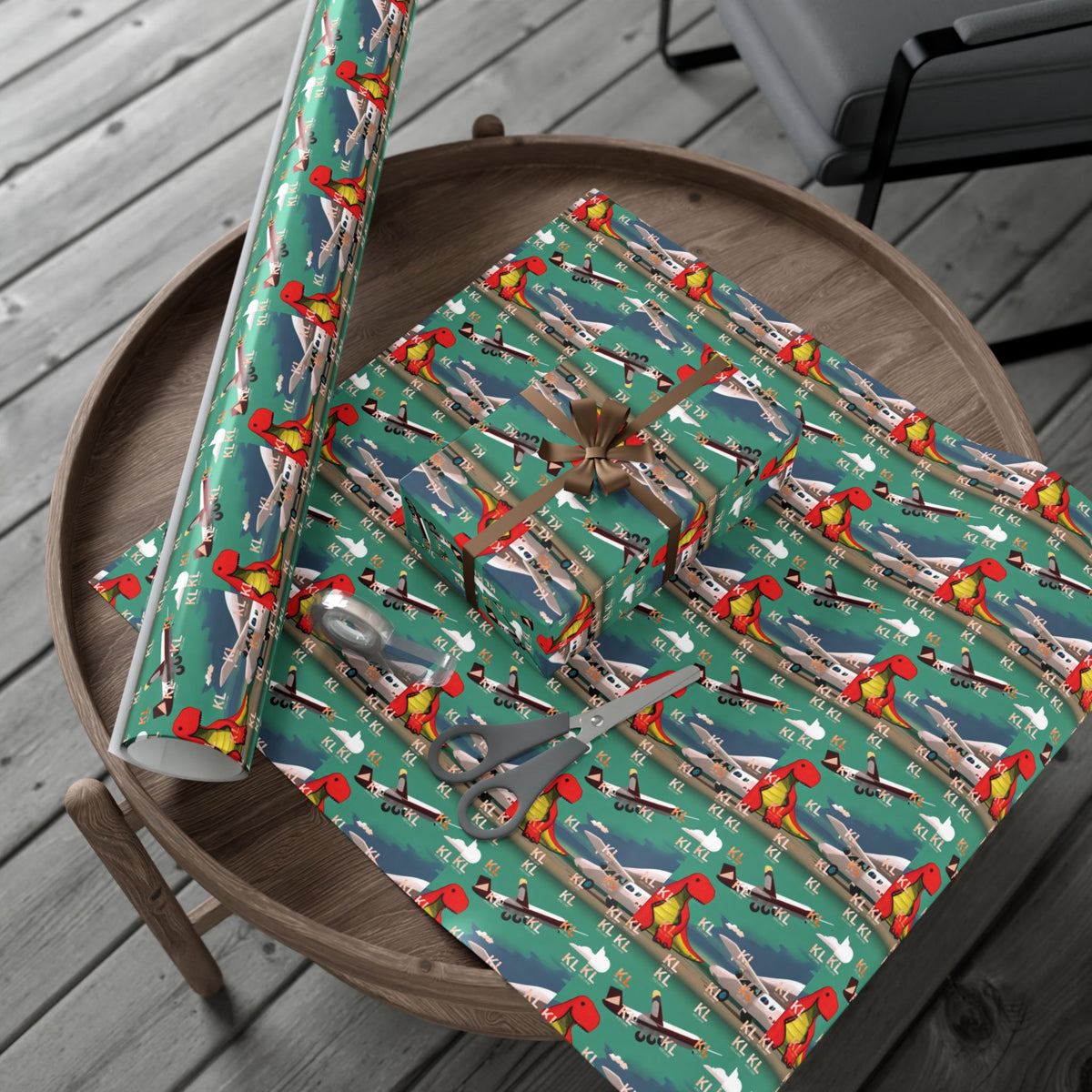 Dino Plane - Gift Wrap Papers