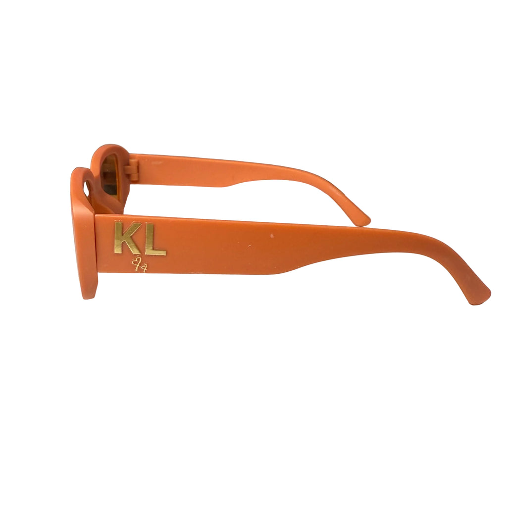 Kiss Lane KL Gold Diana Brown Sunglasses | Retro Square Fashion Shades